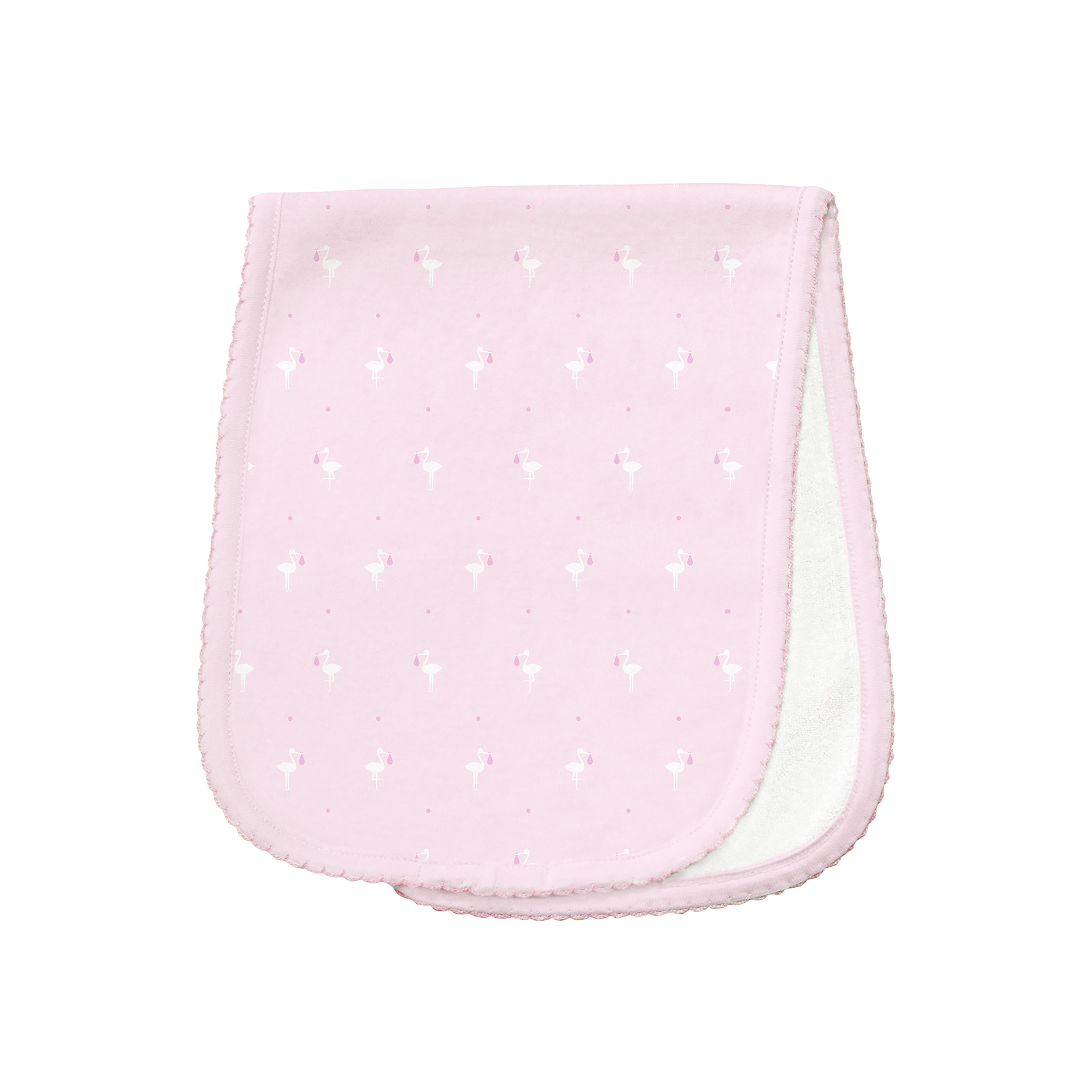 Baby Stork Printed Burpie | Baby Girl