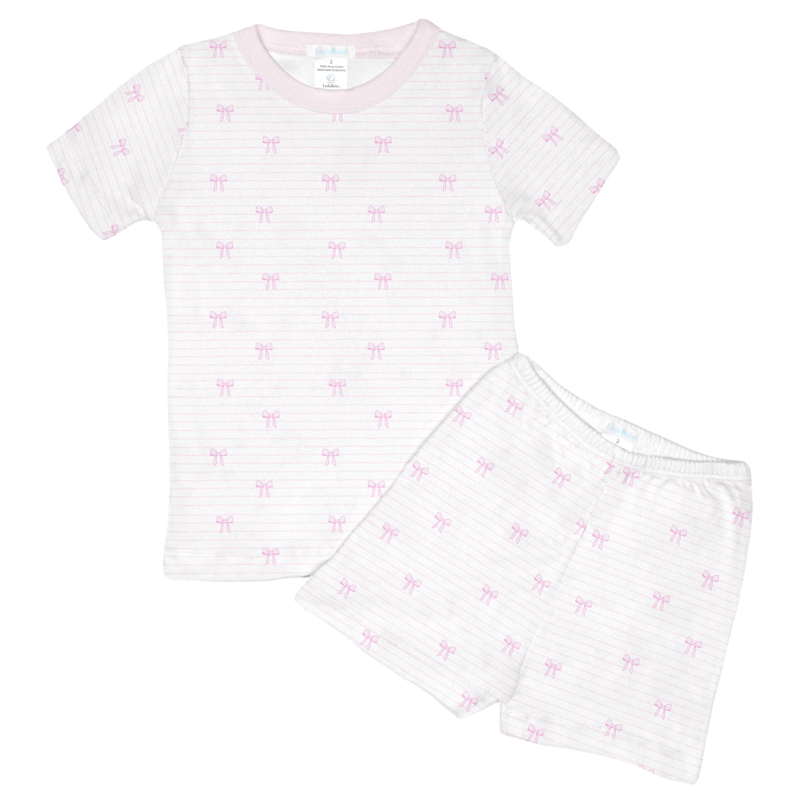 Bows and Stripes Printed Pajama | Girl