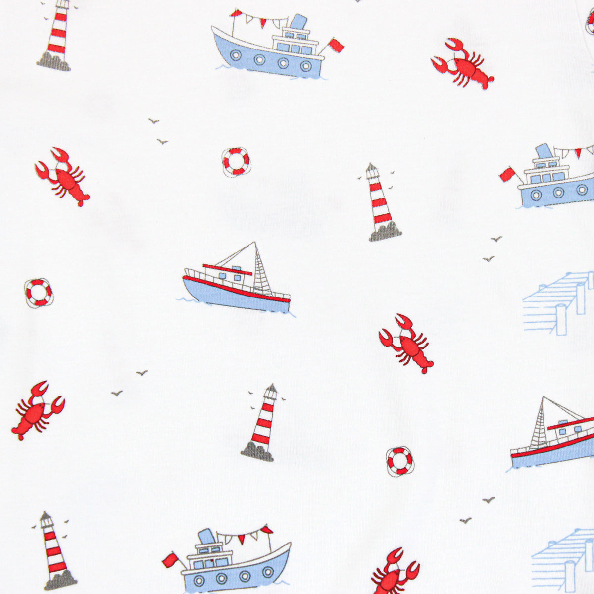 Lobster Boat Printed Pajama | Boy