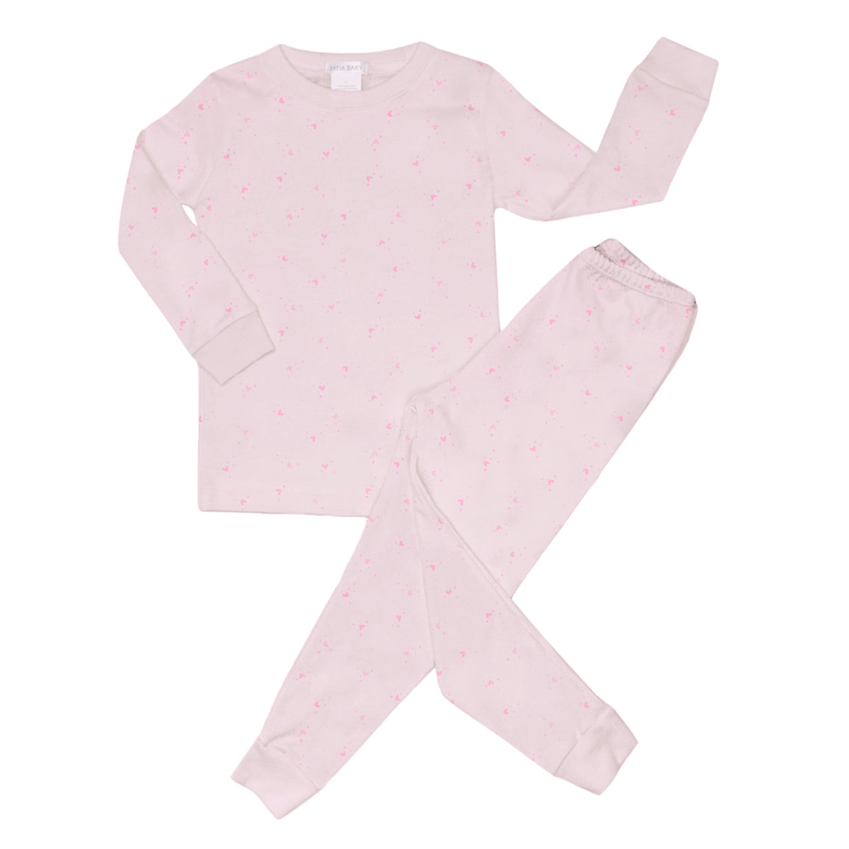 Pink Bubble Hearts Printed Pajamas  | Girl