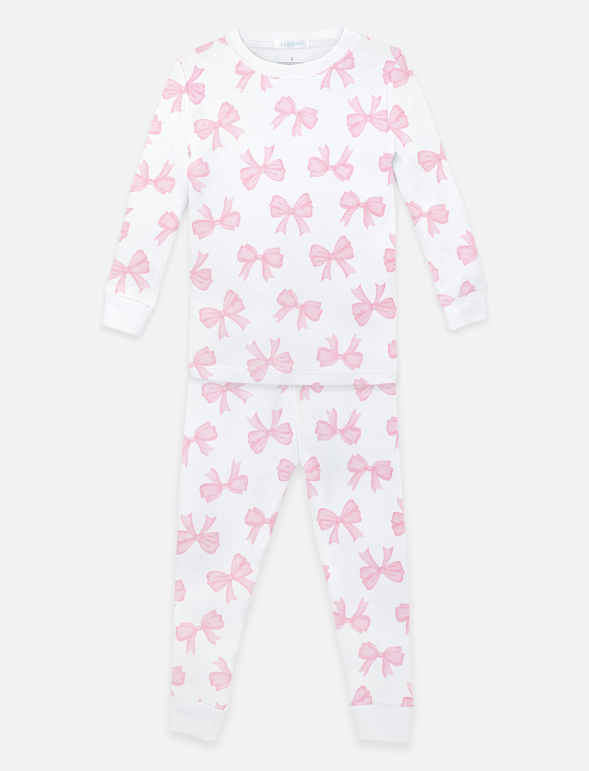 Watercolor Bows Printed Pajama | Baby Girl