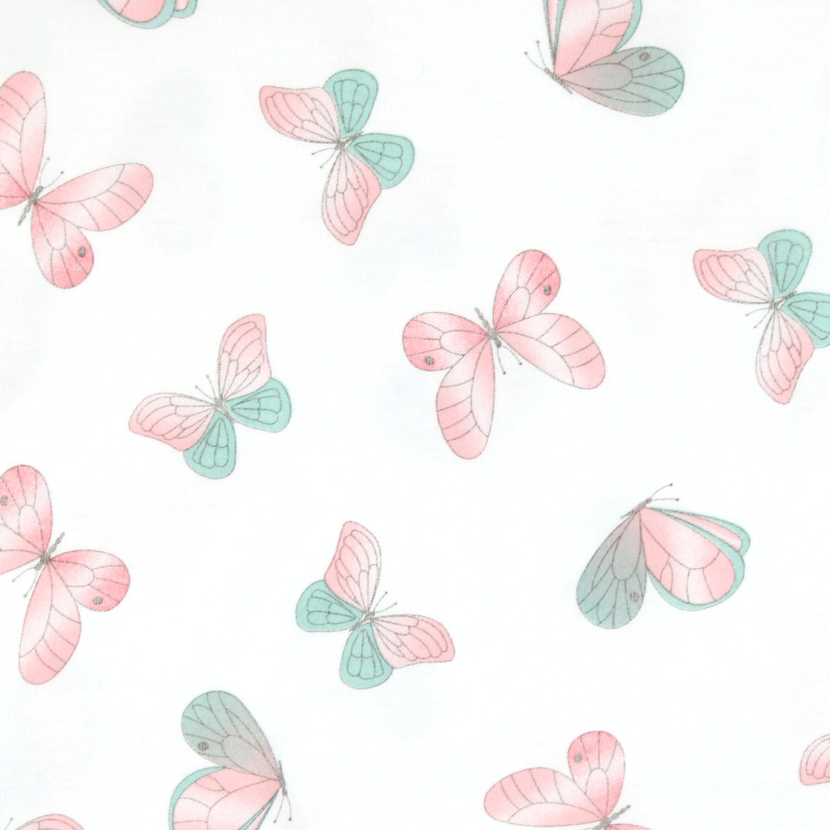 Watercolor Butterflies Printed Pajamas  | Girl