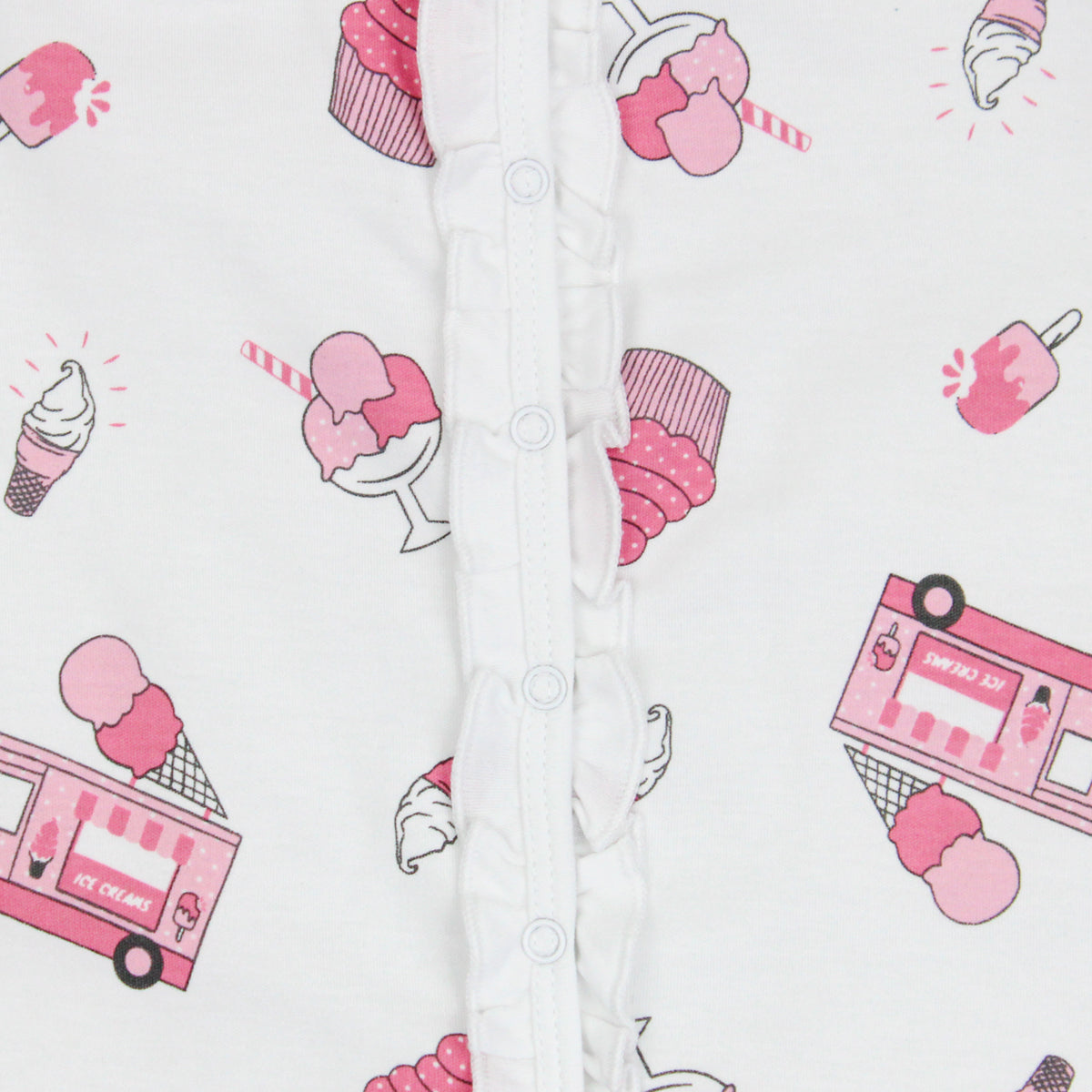 Ice Cream Truck Printed Footie | Baby Girl