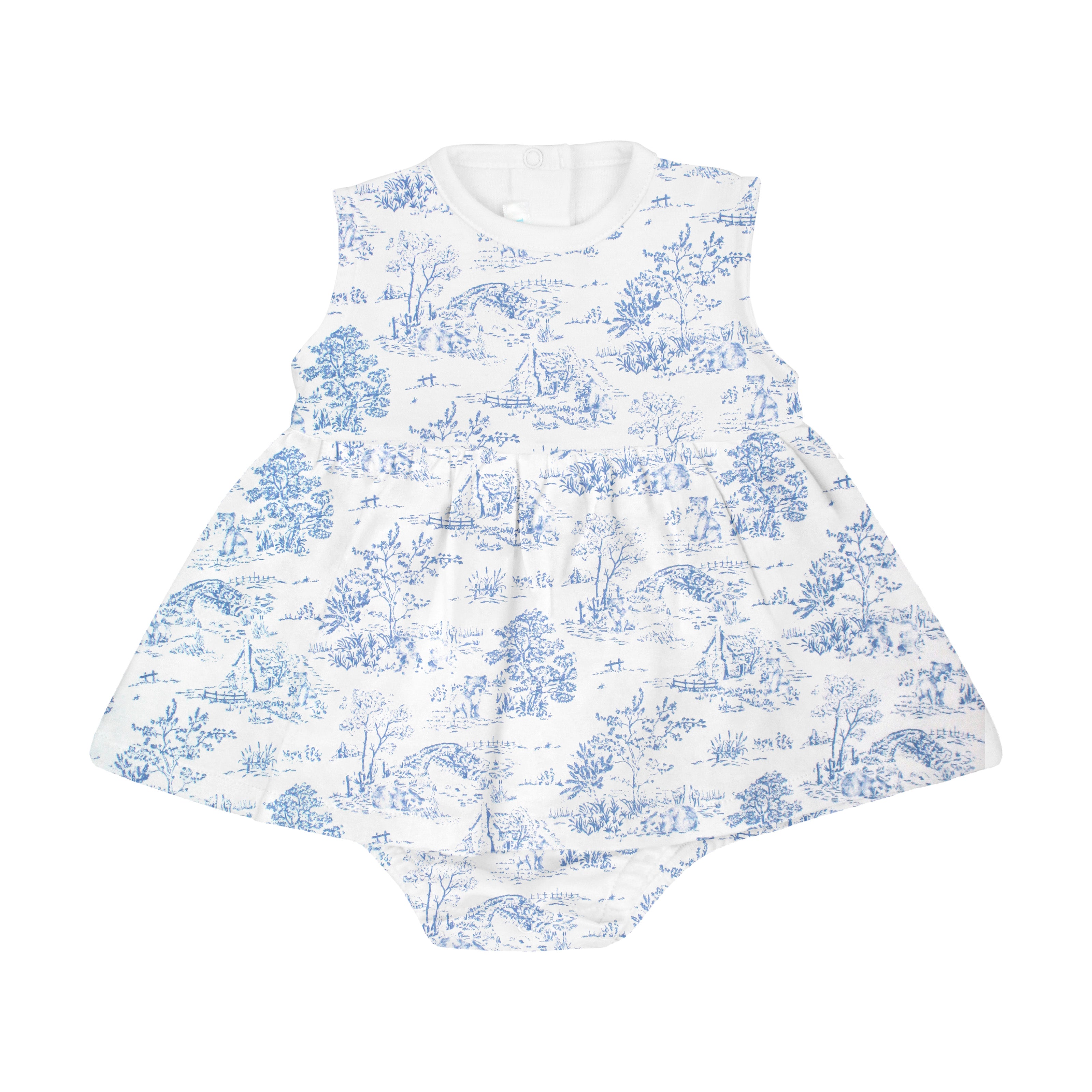 Toile de Jouy Printed Dress | Baby Girl 6 to 9M Toile de Jouy Printed Dress | Baby Girl 6 to 9M