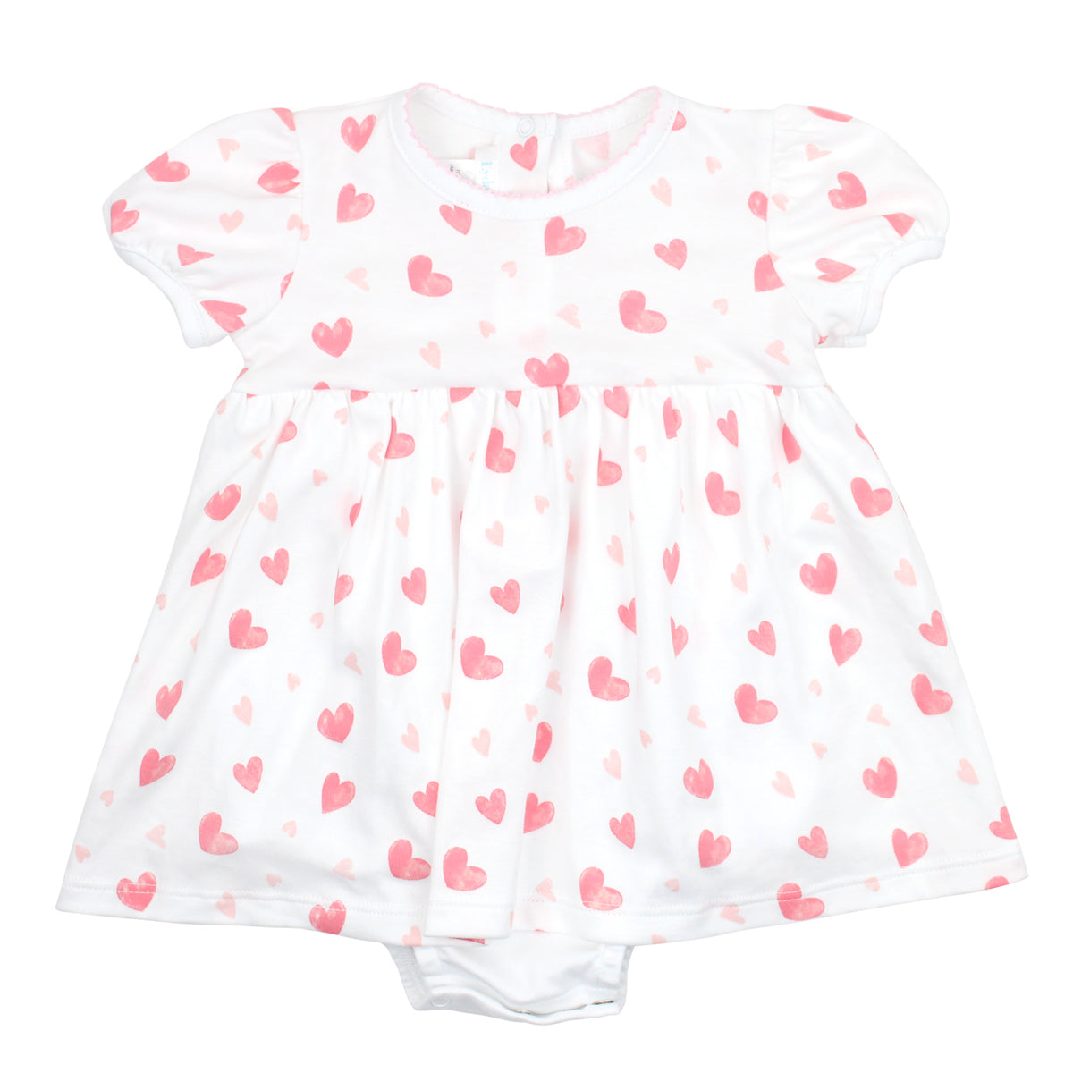 Watercolor Hearts Printed Dress | Baby Girl