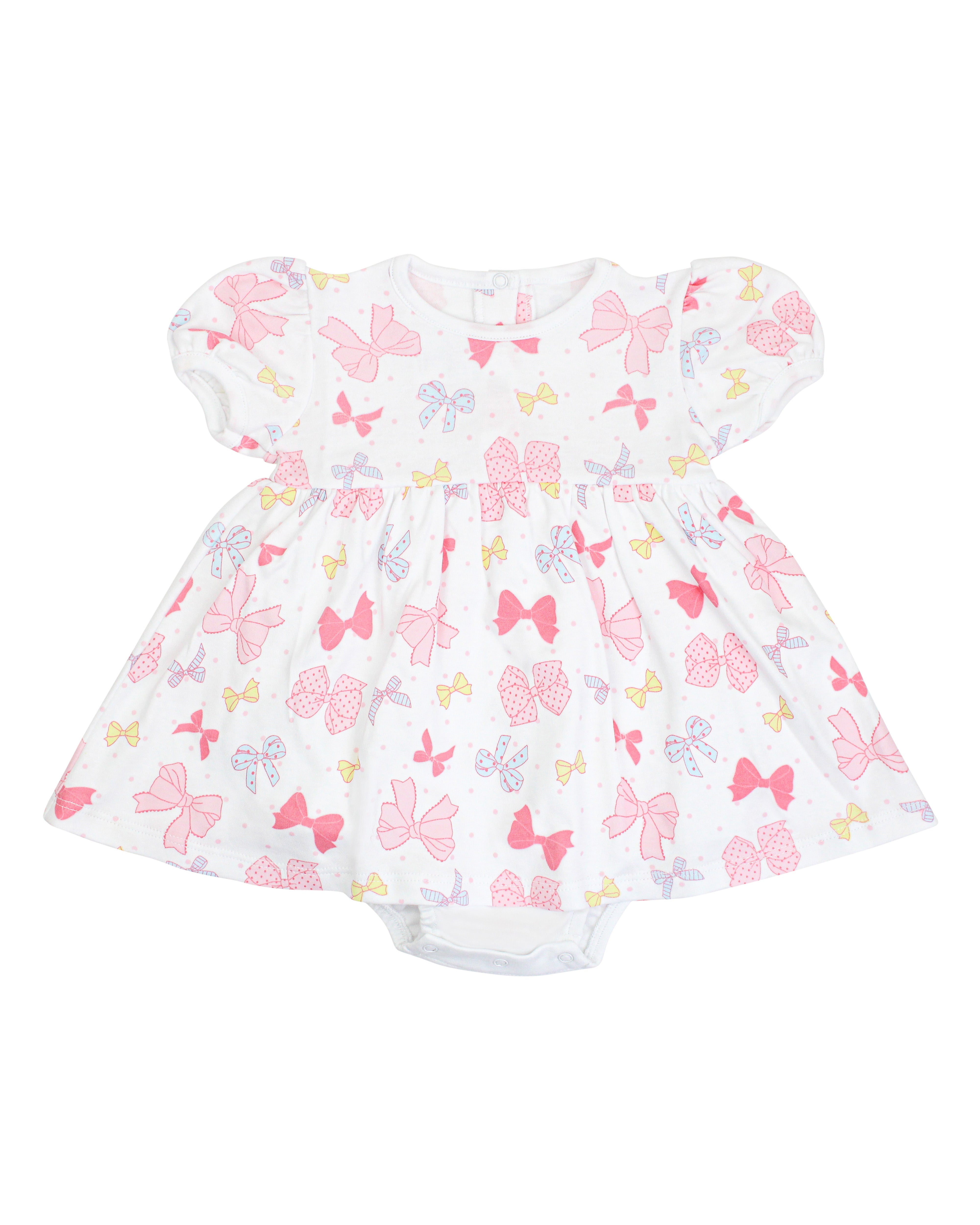All Bows Printed Dress | Baby Girl