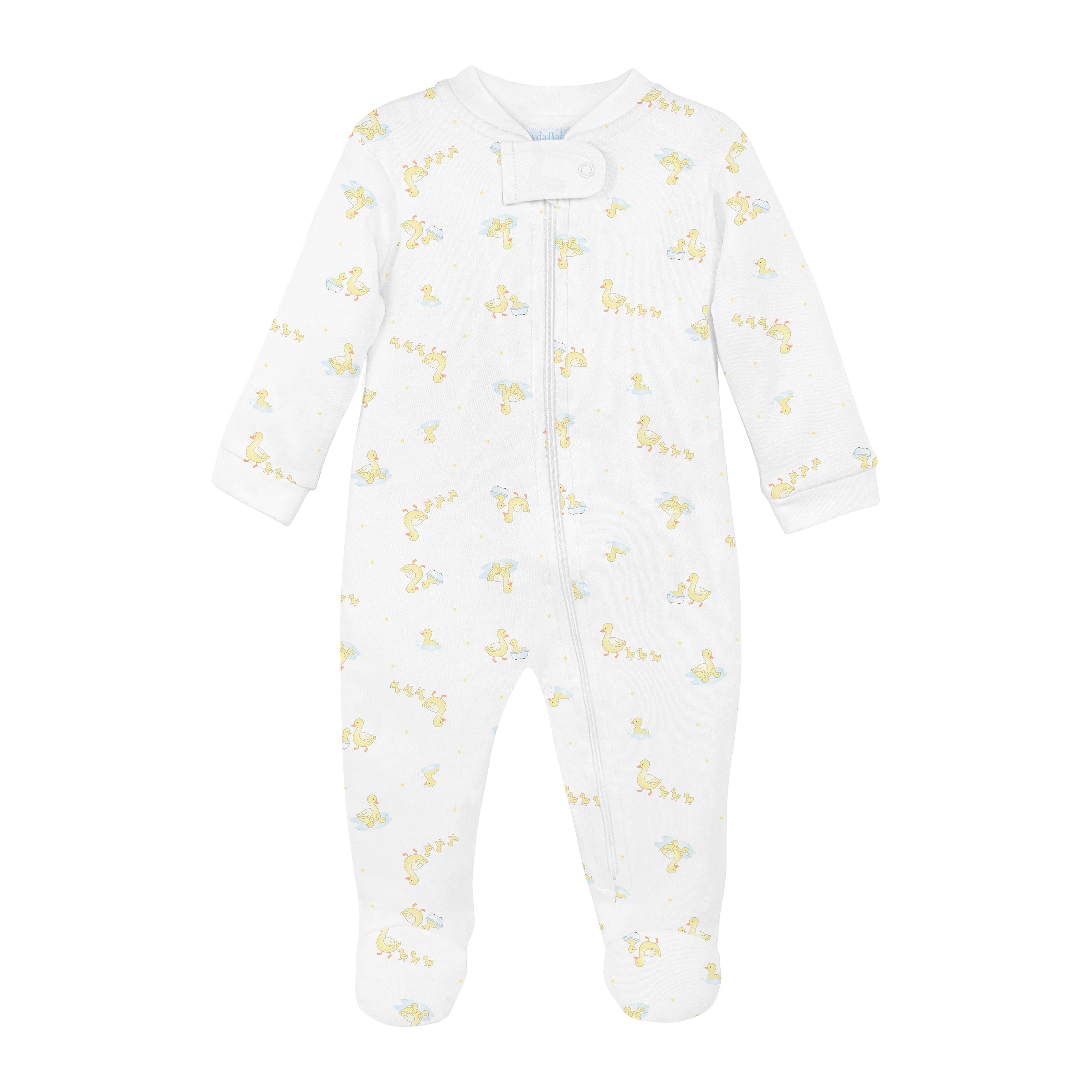 Bath Time Printed Zipper Footie | Baby Unisex