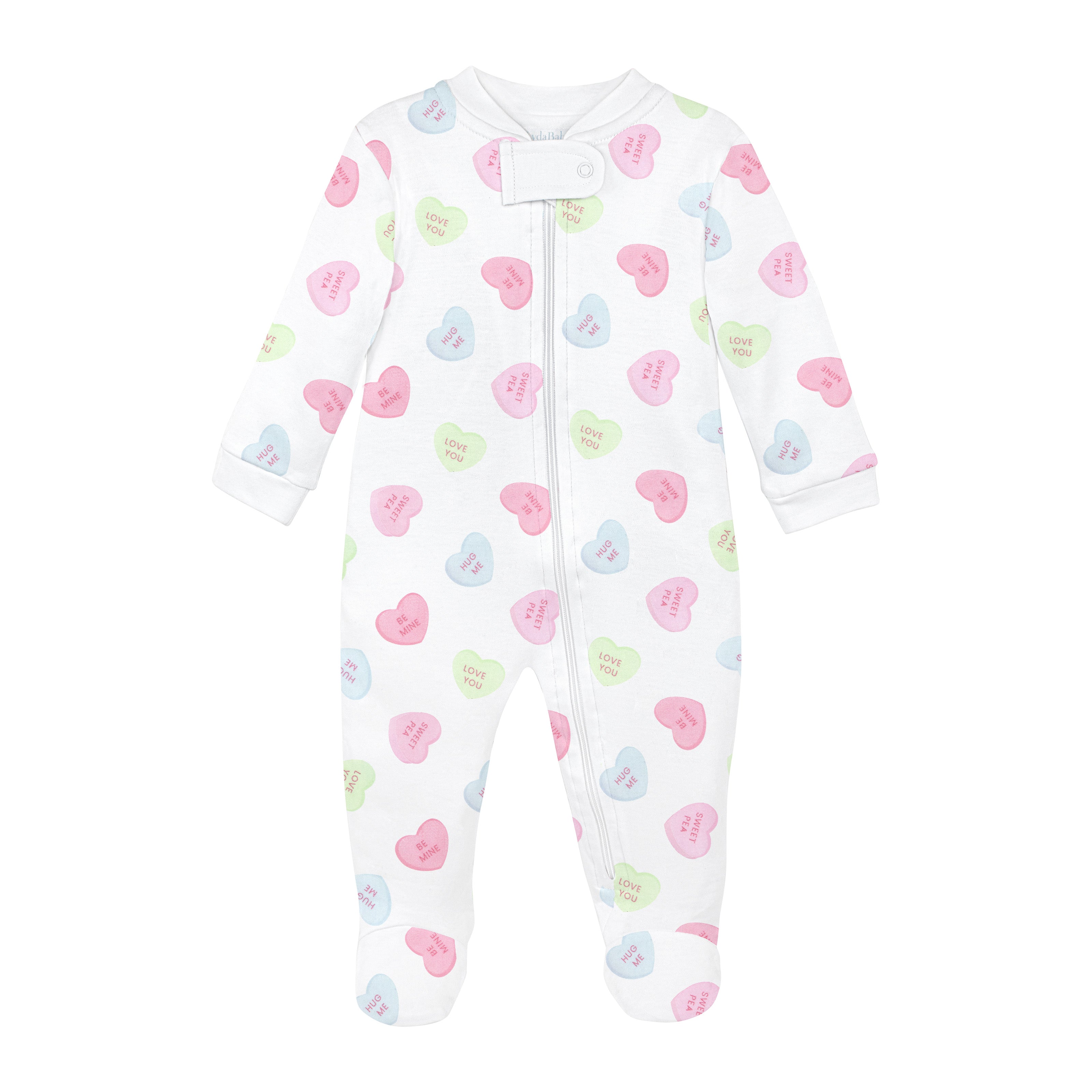 Sweet Candies Printed Zipper Footie | Baby Girl