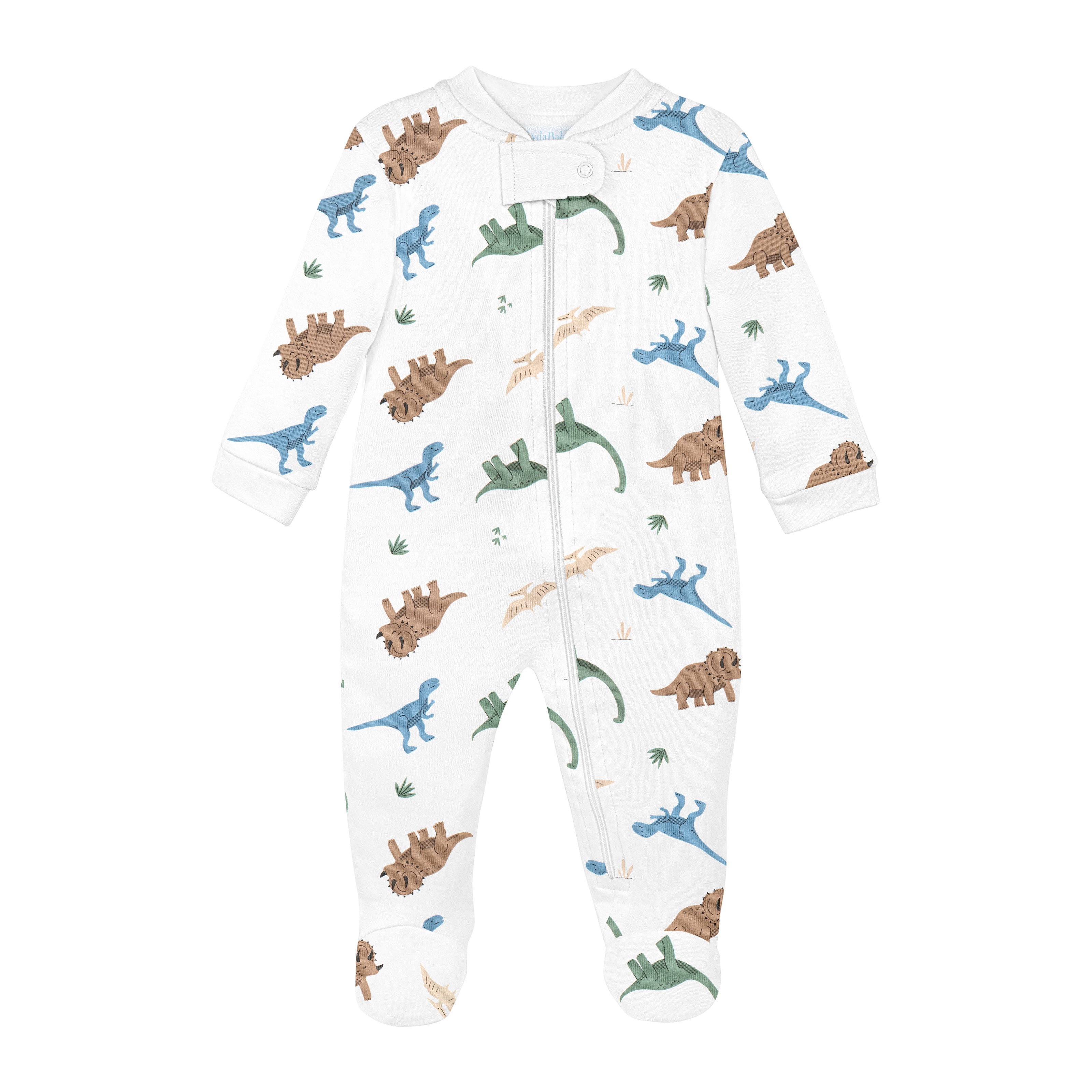 Lets Roar  Printed Zipper Footie | Baby Boy