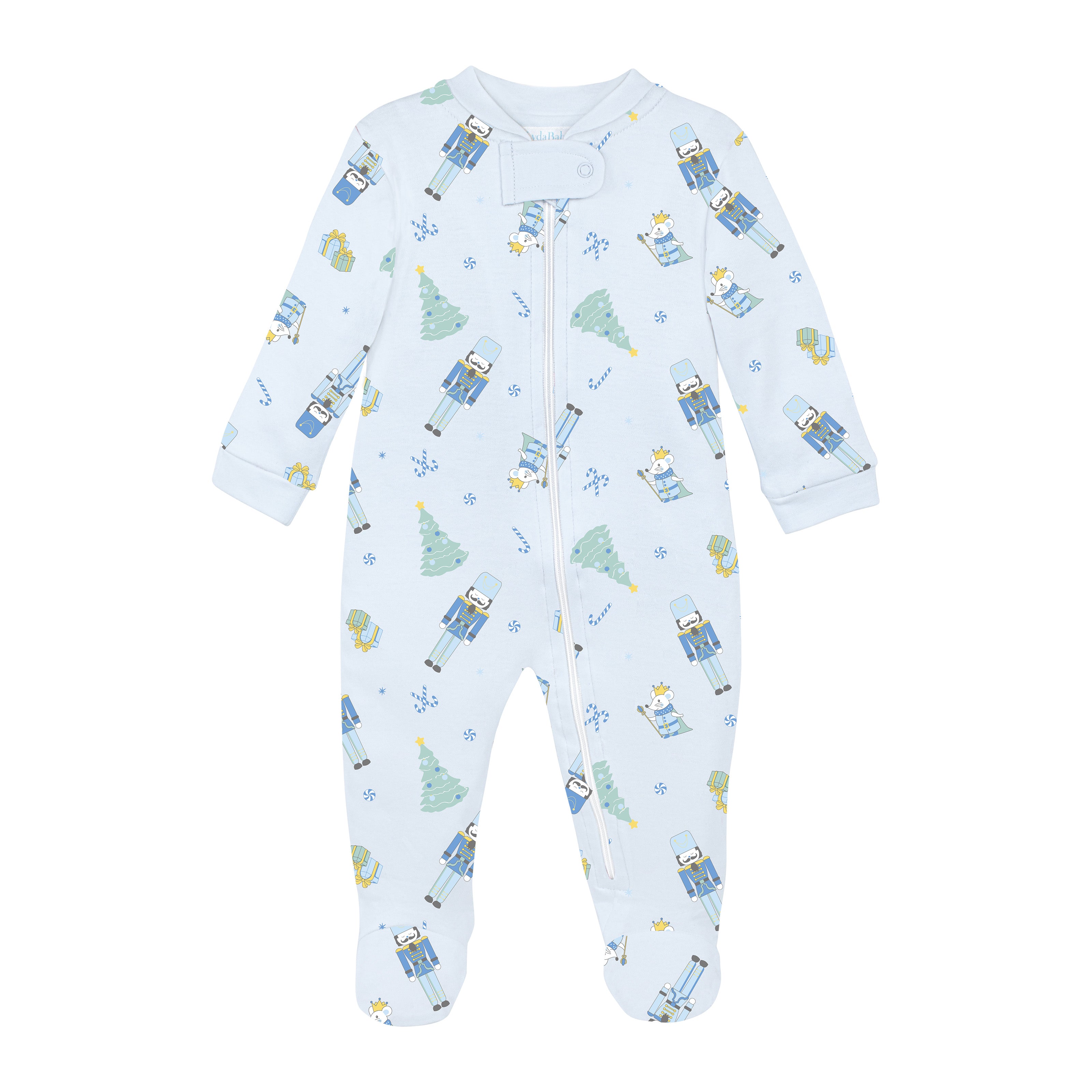 Nutcrackers Printed  Zipper Footie | Baby Boy