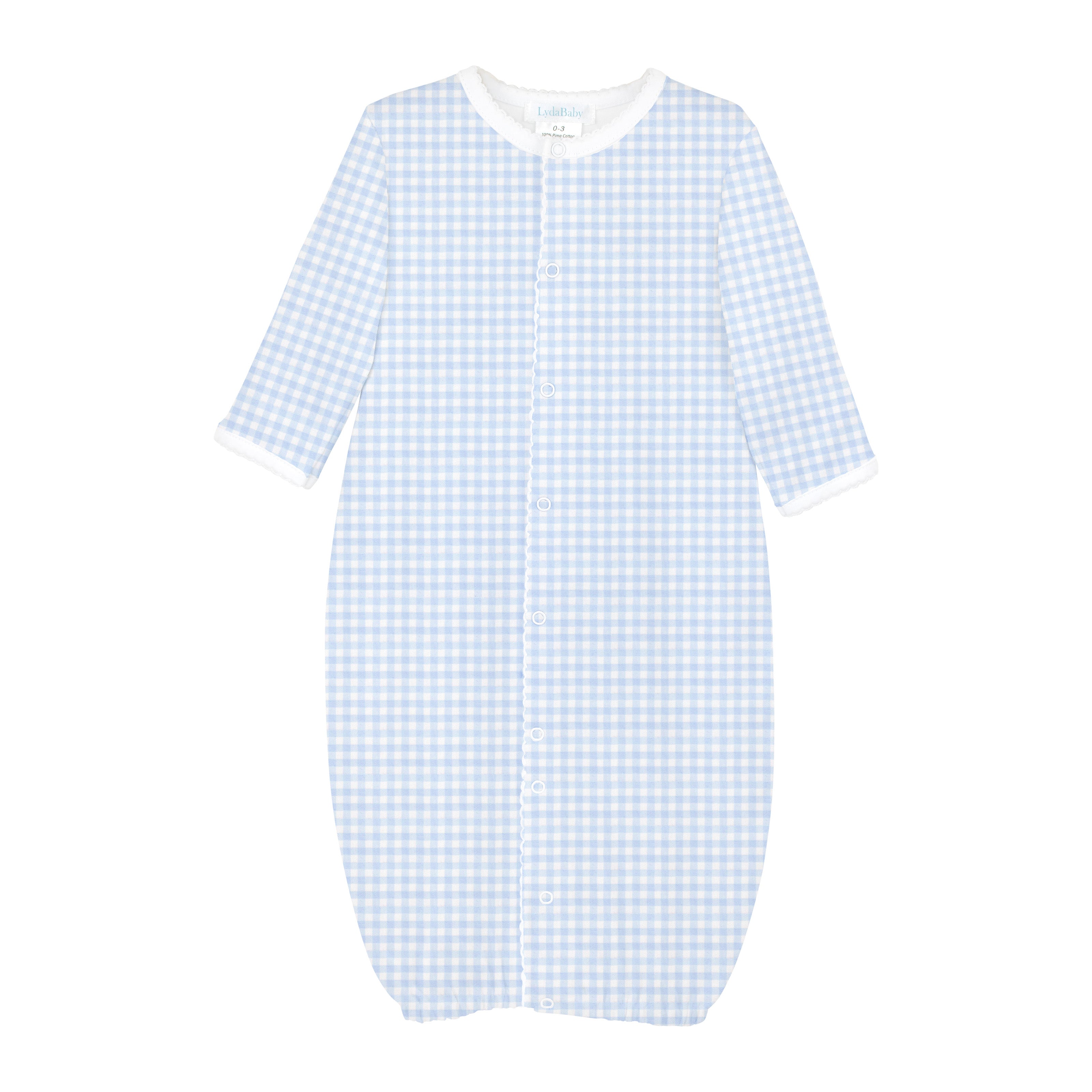 Light Blue Gingham Printed Converter | Baby Boy