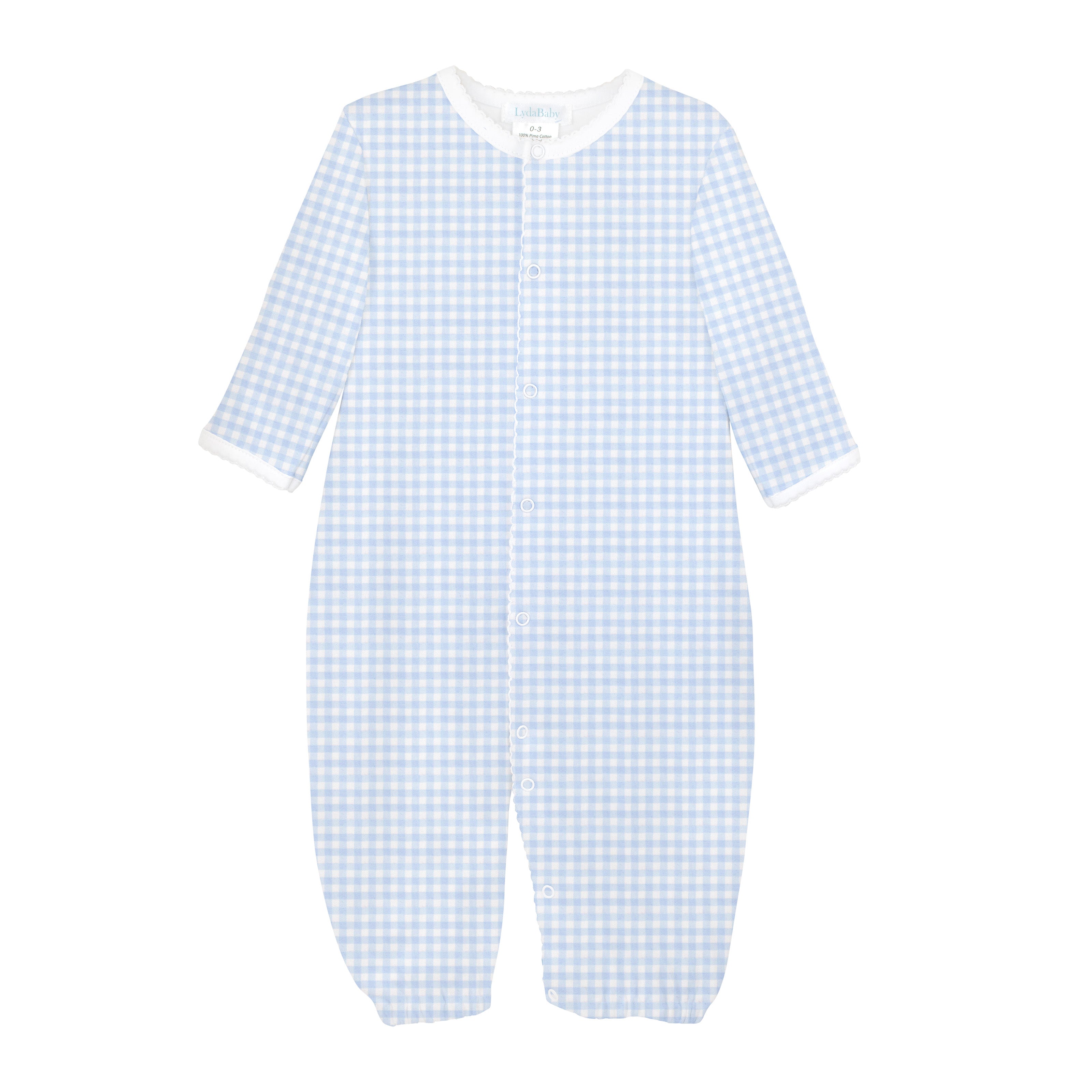 Light Blue Gingham Printed Converter | Baby Boy