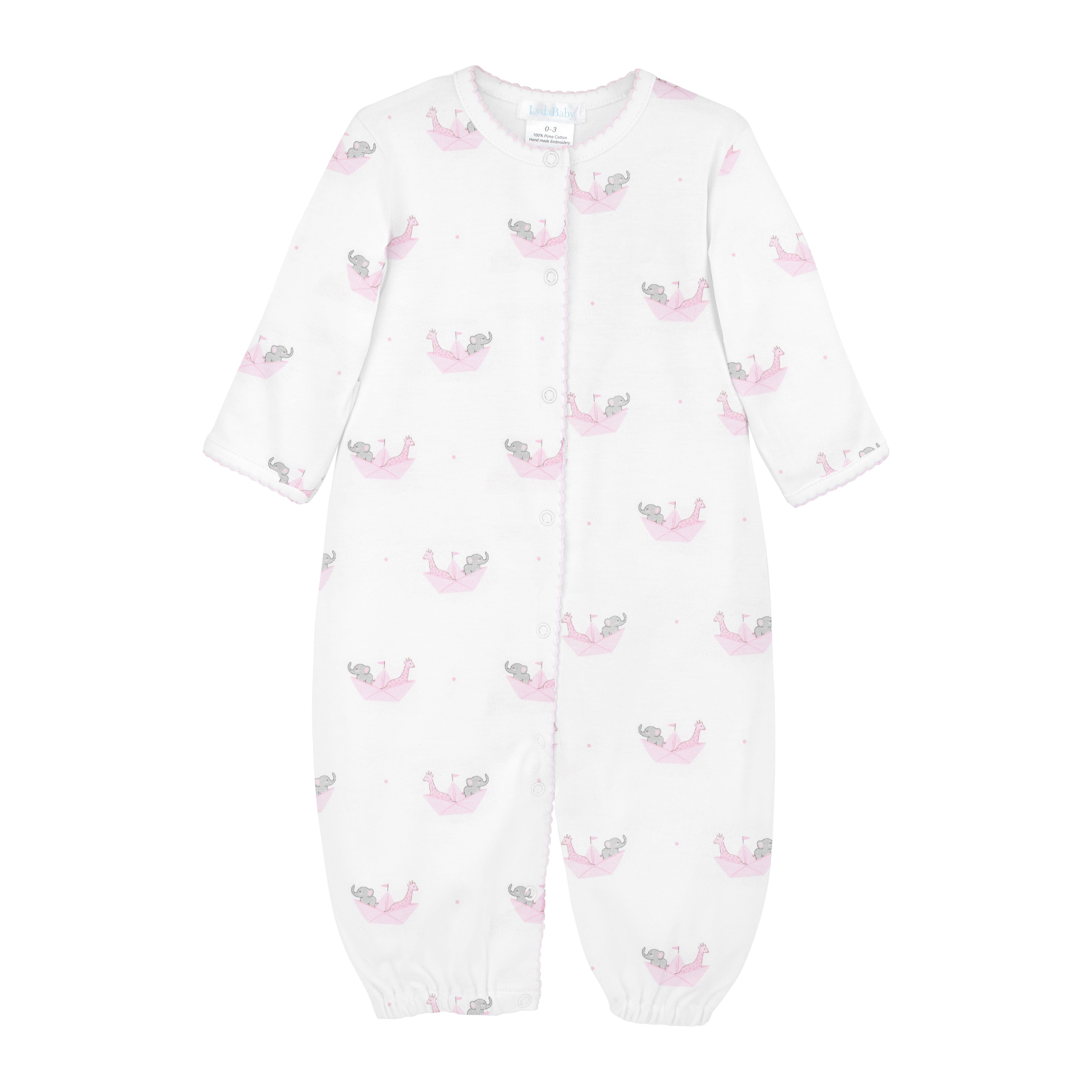 Animals in the Boat Printed Converter | Baby Girl