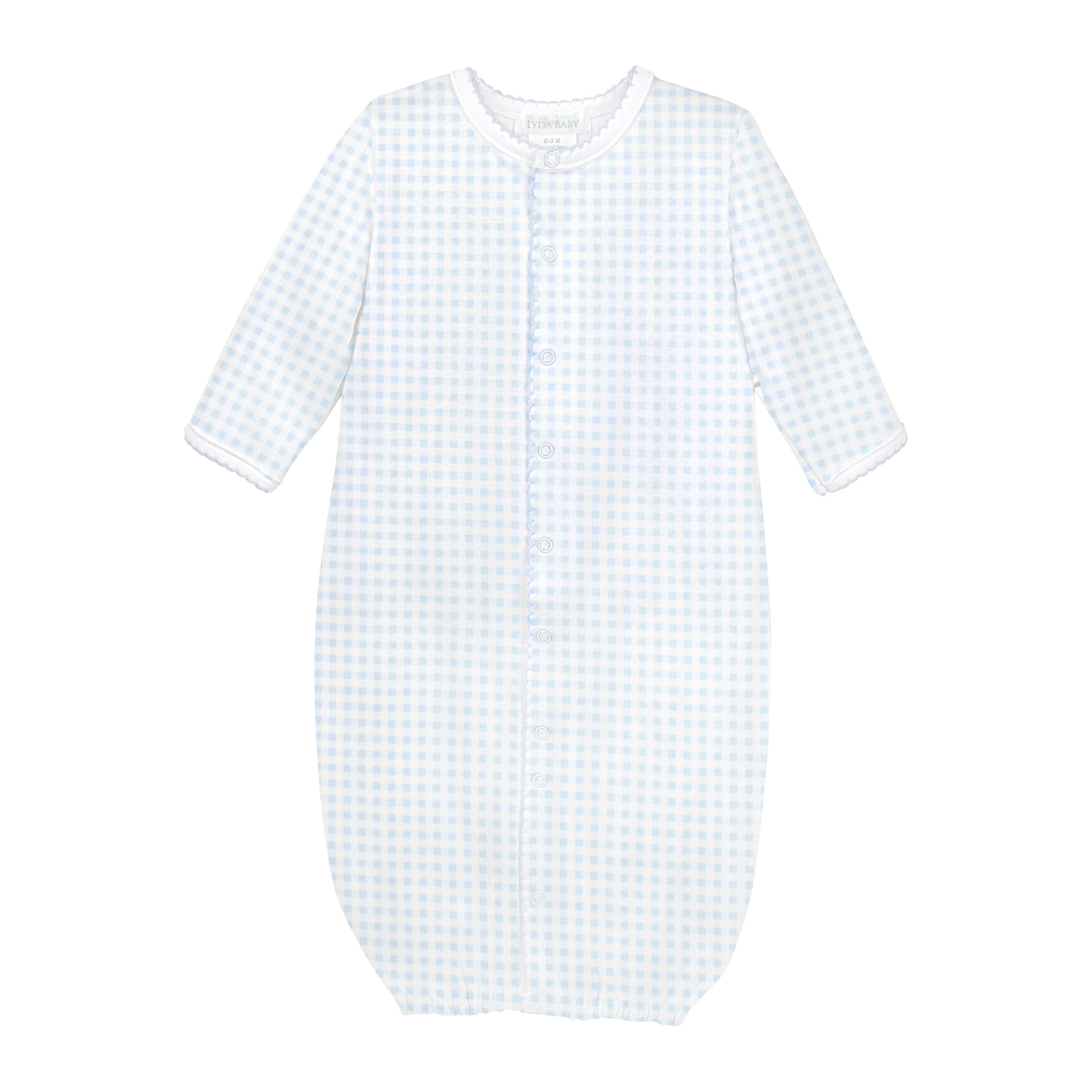 Light Blue Vichy Printed Converter |  Baby Boy