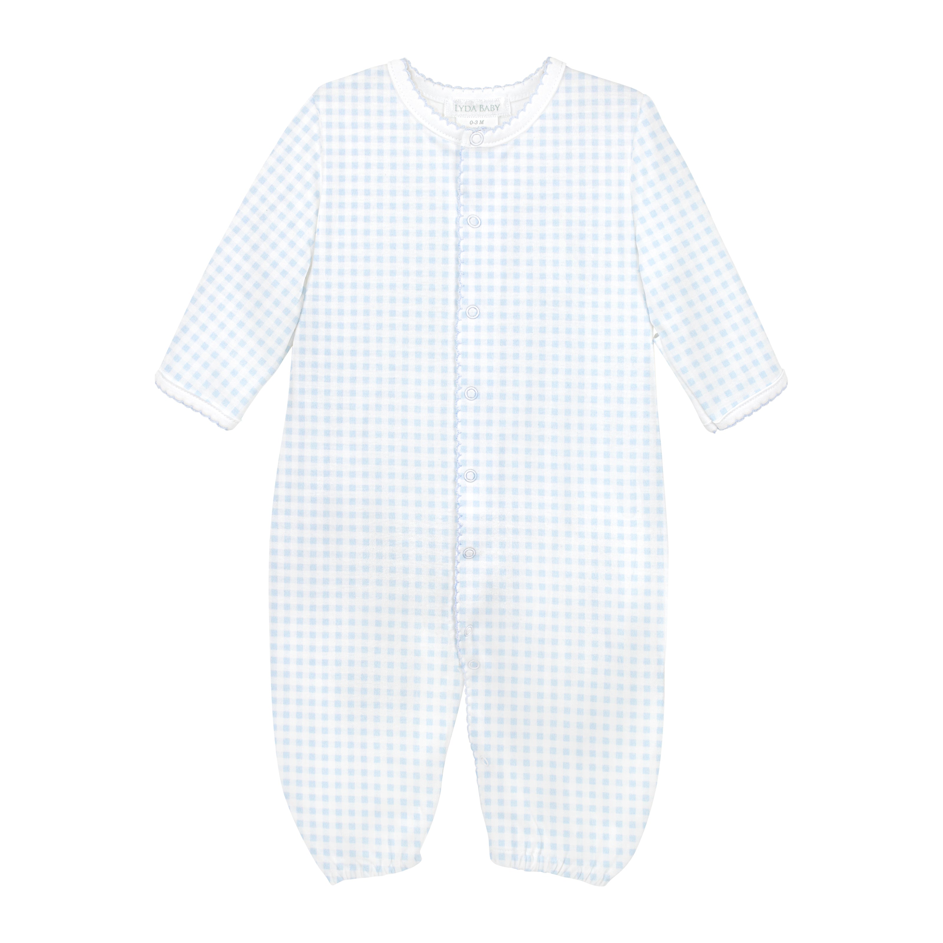 Light Blue Vichy Printed Converter |  Baby Boy