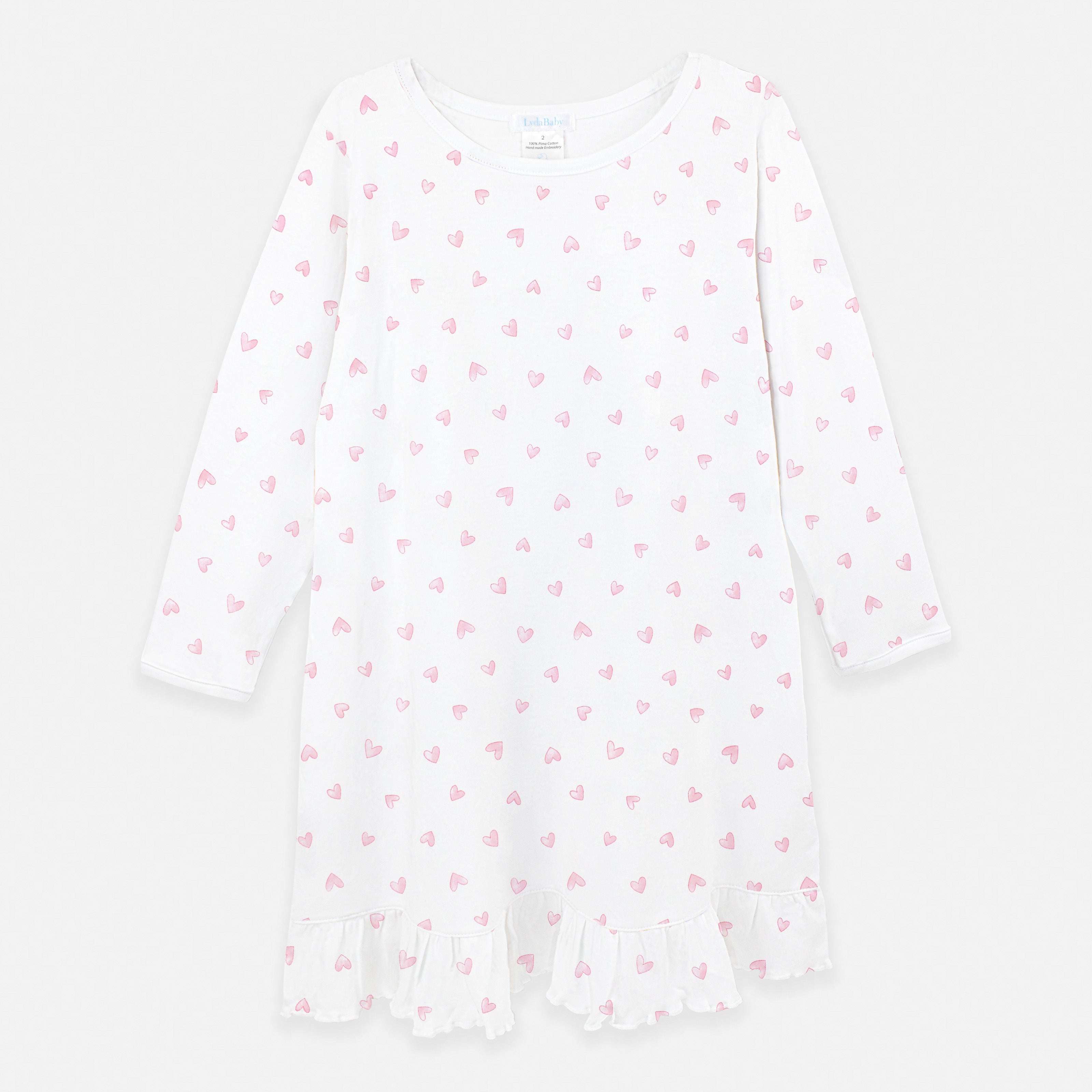 Festive Hearts Printed Dress | Girl