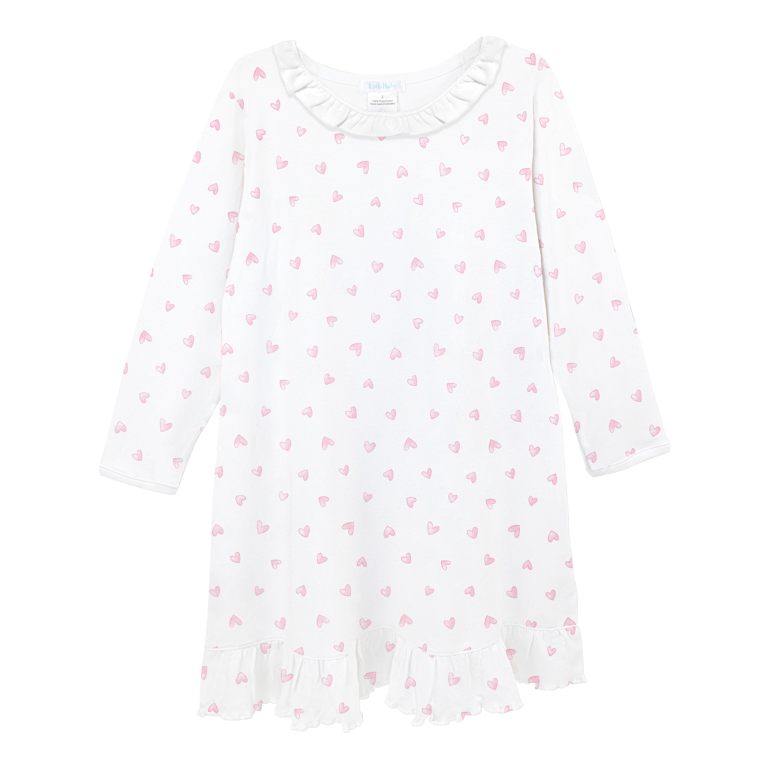 Festive Hearts Printed Dress | Baby Girl