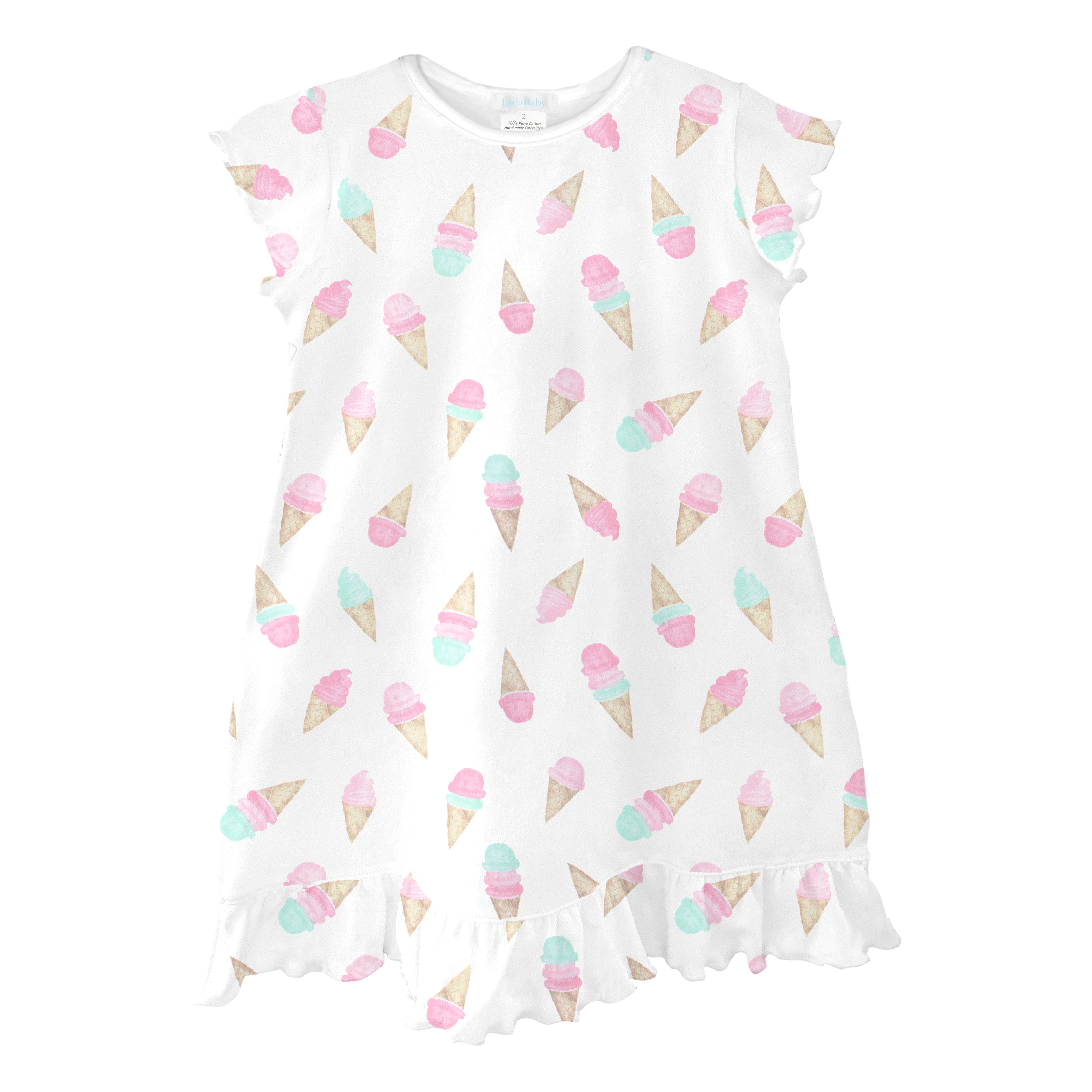 Watercolor Ice Creams Printed Dress | Girl