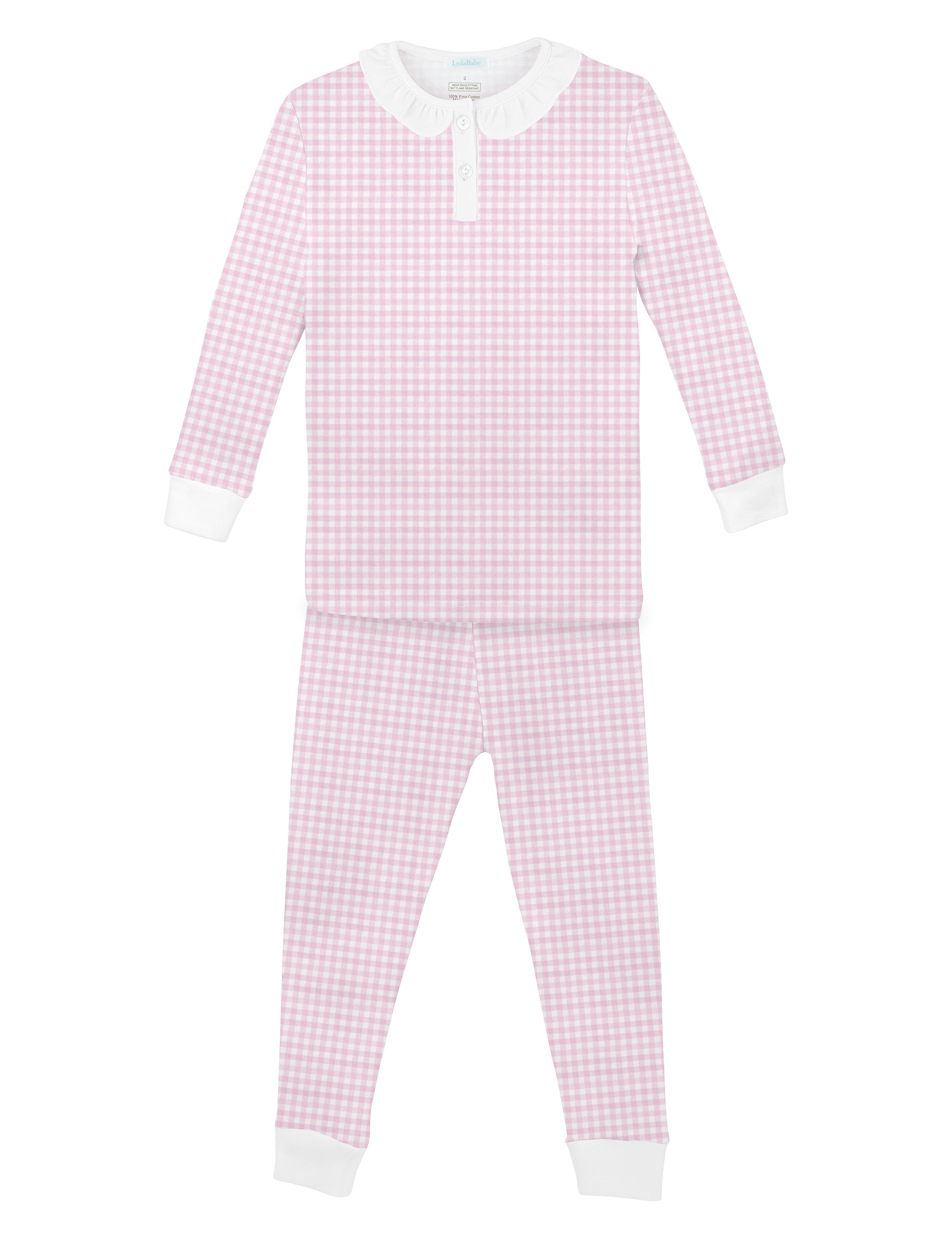 Pink Gingham Printed Pajama | Girl