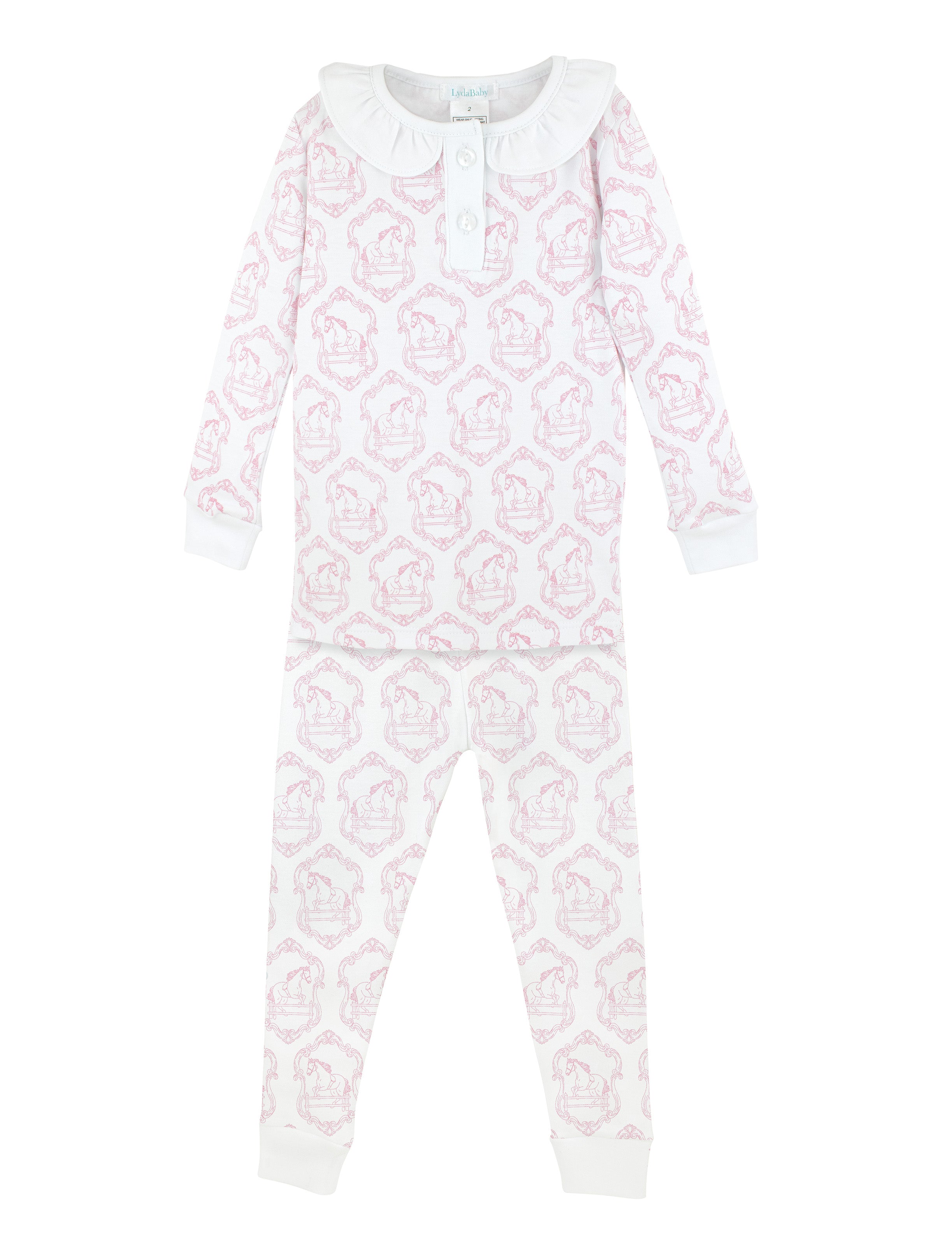 Horses Toile de Jouy Printed Pajama | Girl