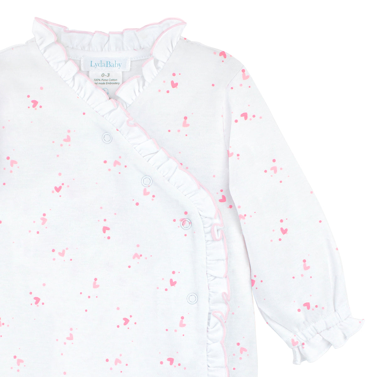 Bubble Hearts Printed Footie | Baby Girl