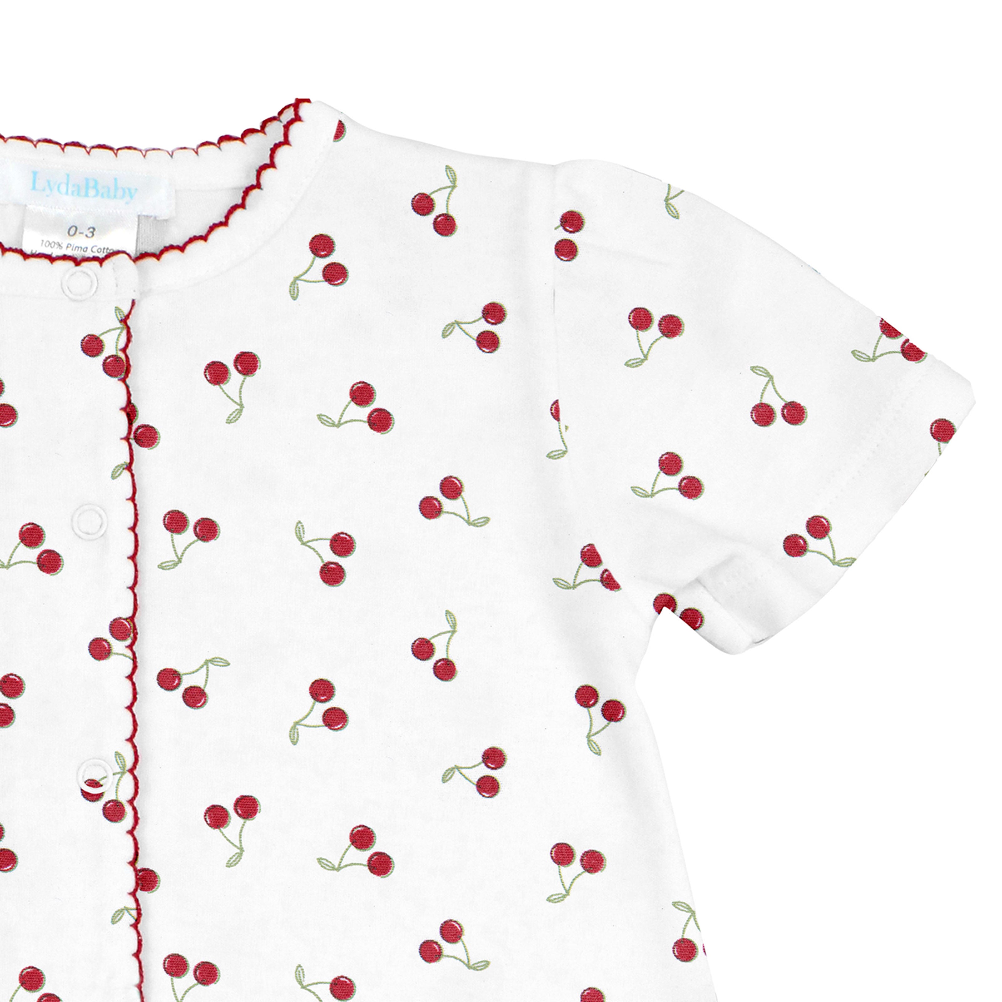 Cherries Printed Romper | Baby Girl