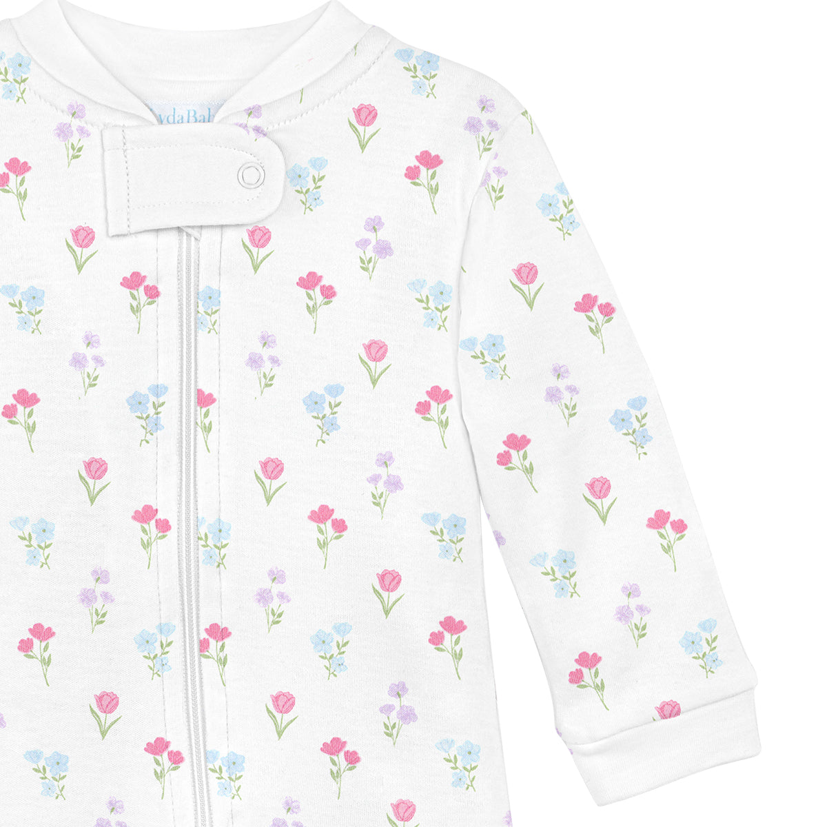 Wildflowers Printed Zipper Footie | Baby Girl