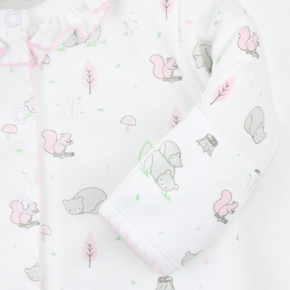 Forest Animals Printed Footie |  Baby Girl