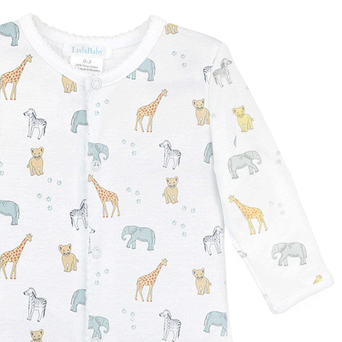 Safari Animals Printed Footie | Baby Unisex