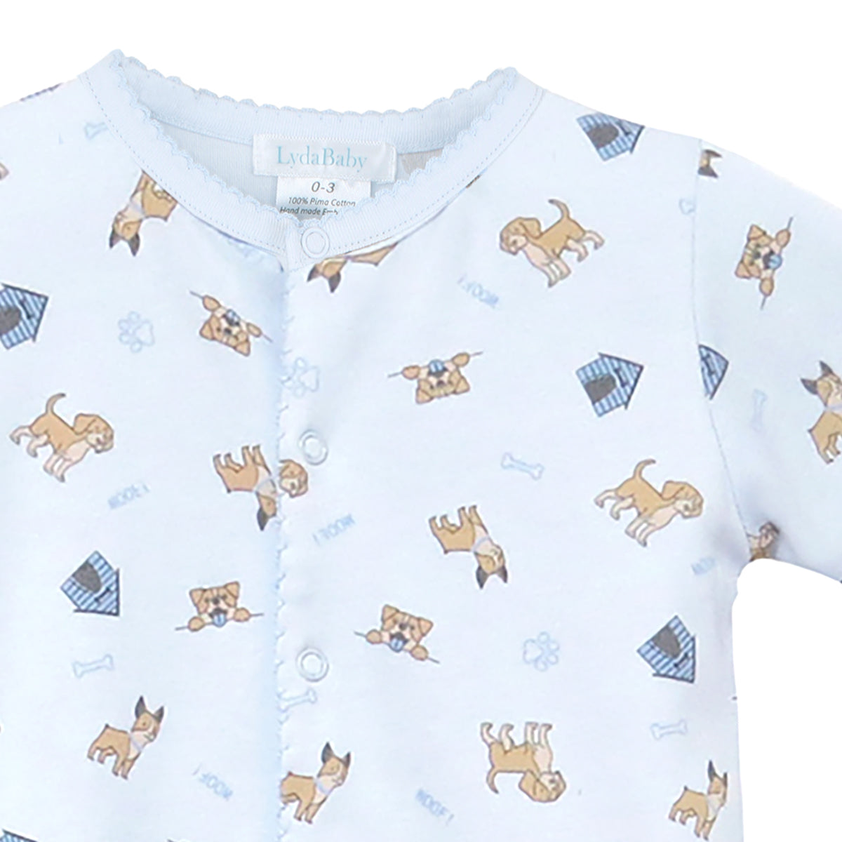 Cute Puppies Printed Footie | Baby Boy
