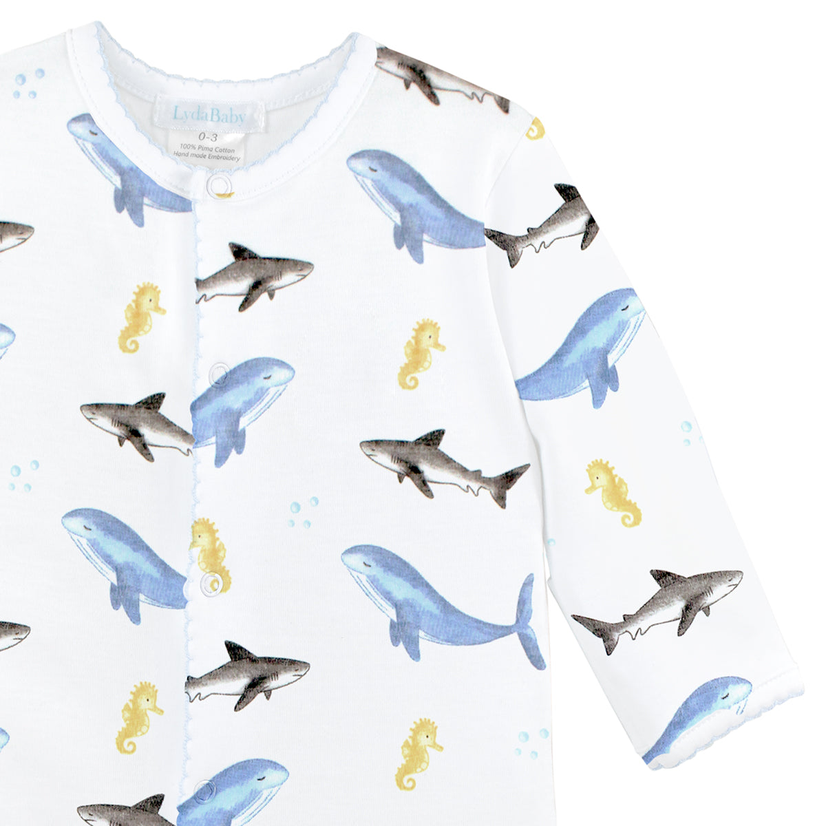 Sea Animals Printed Footie | Baby Boy