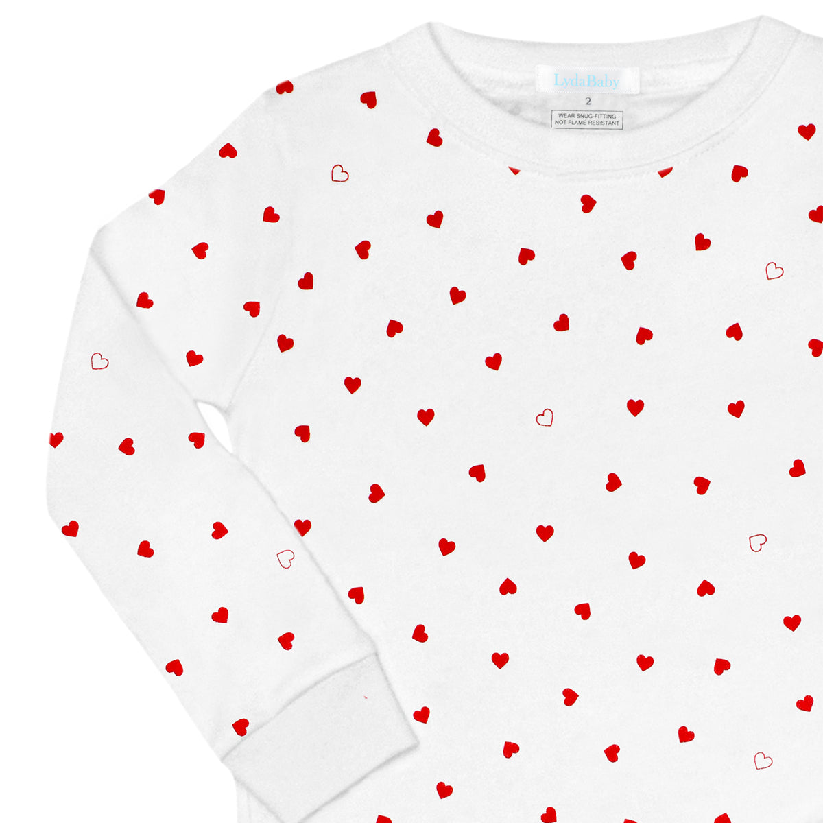 Tiny Heart Printed Pajamas  | Girl