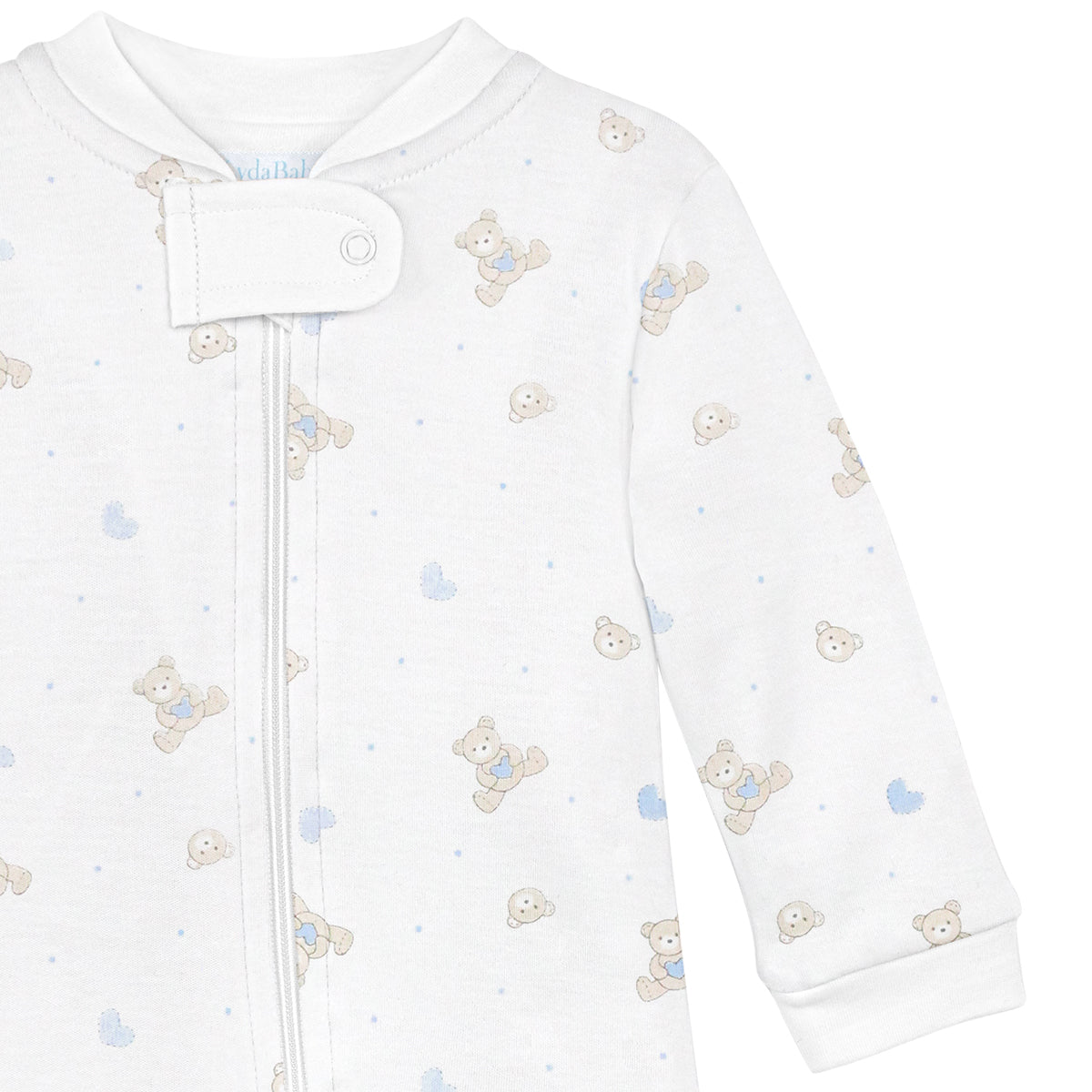 Love Teddy Printed Zipper Footie |  Baby Boy