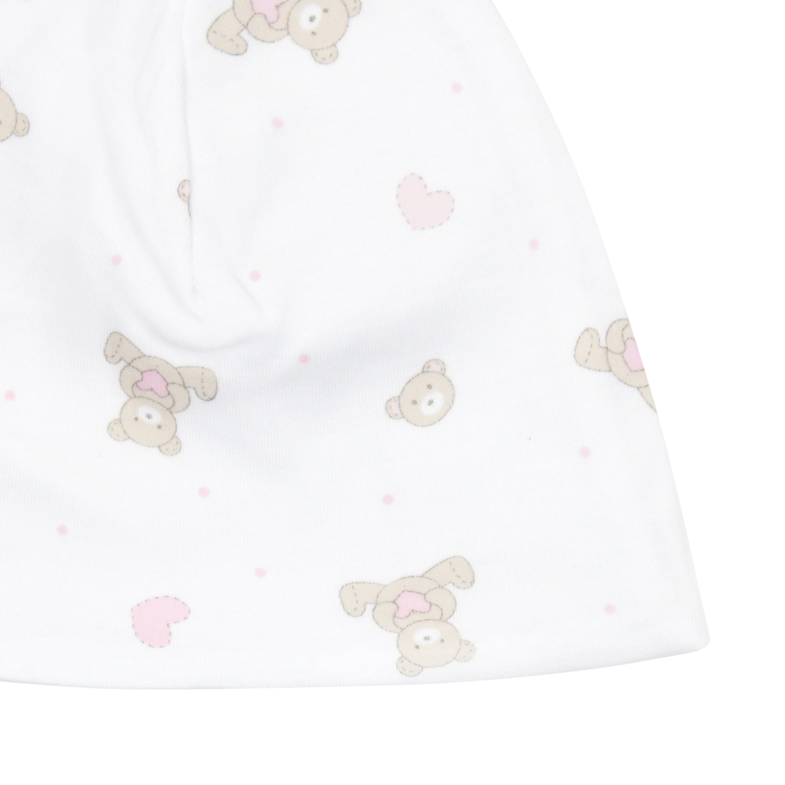 Love Teddy Printed Beanie | Baby Girl