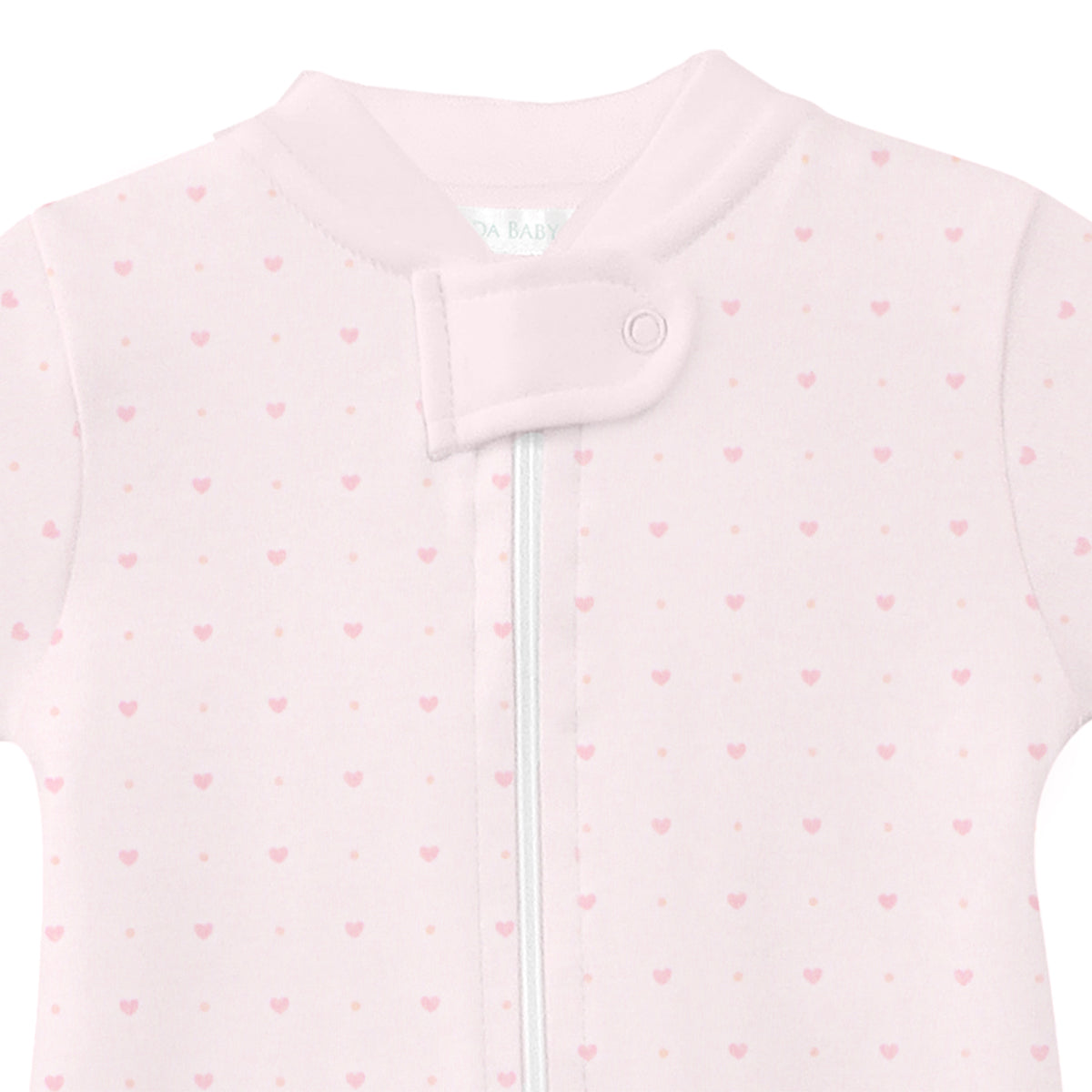 Lovely Dots Printed Zipper Footie | Baby Girl