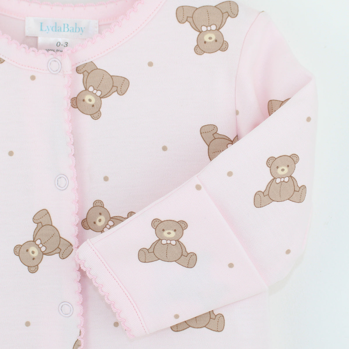 Teddy Bear Printed Footie | Baby Girl