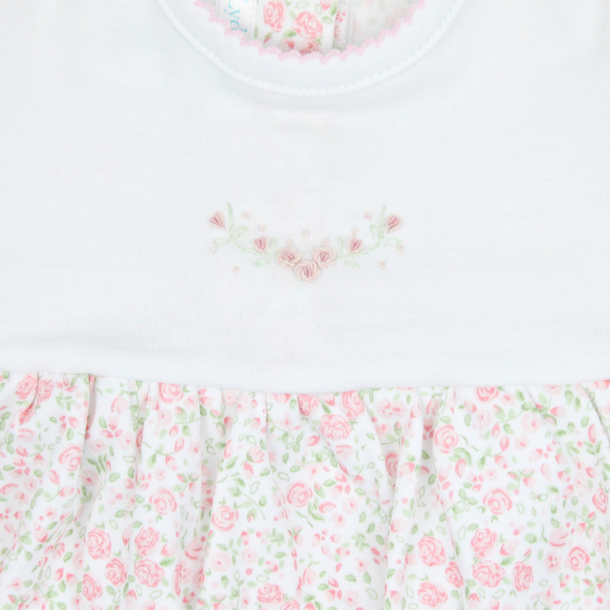 Roses Garden Embroidery and Printed Dress | Baby Girl