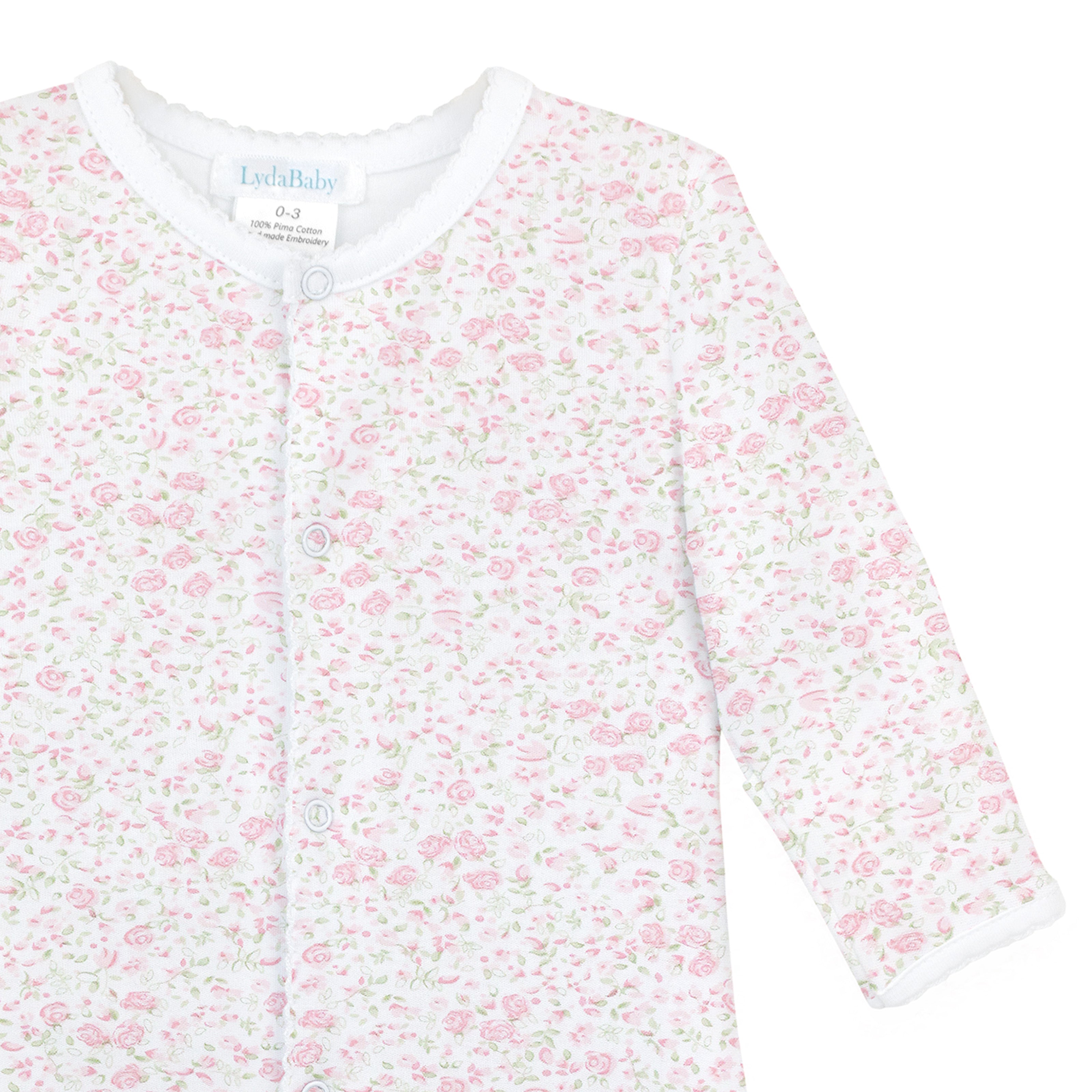 Roses Garden Printed Footie | Baby Girl