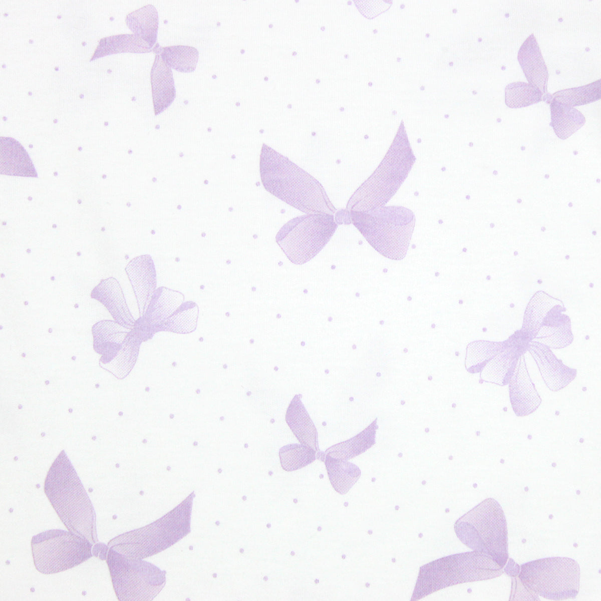 Lila Bows Printed Footie | Baby Girl
