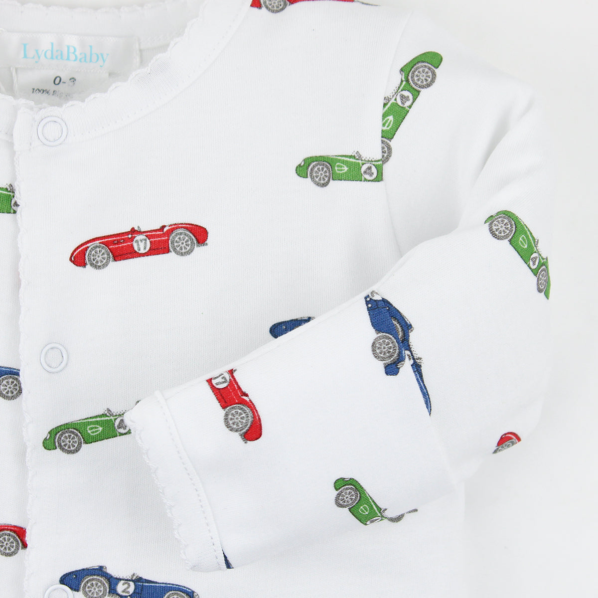 Vintage Racing Cars Printed Footie | Baby Boy