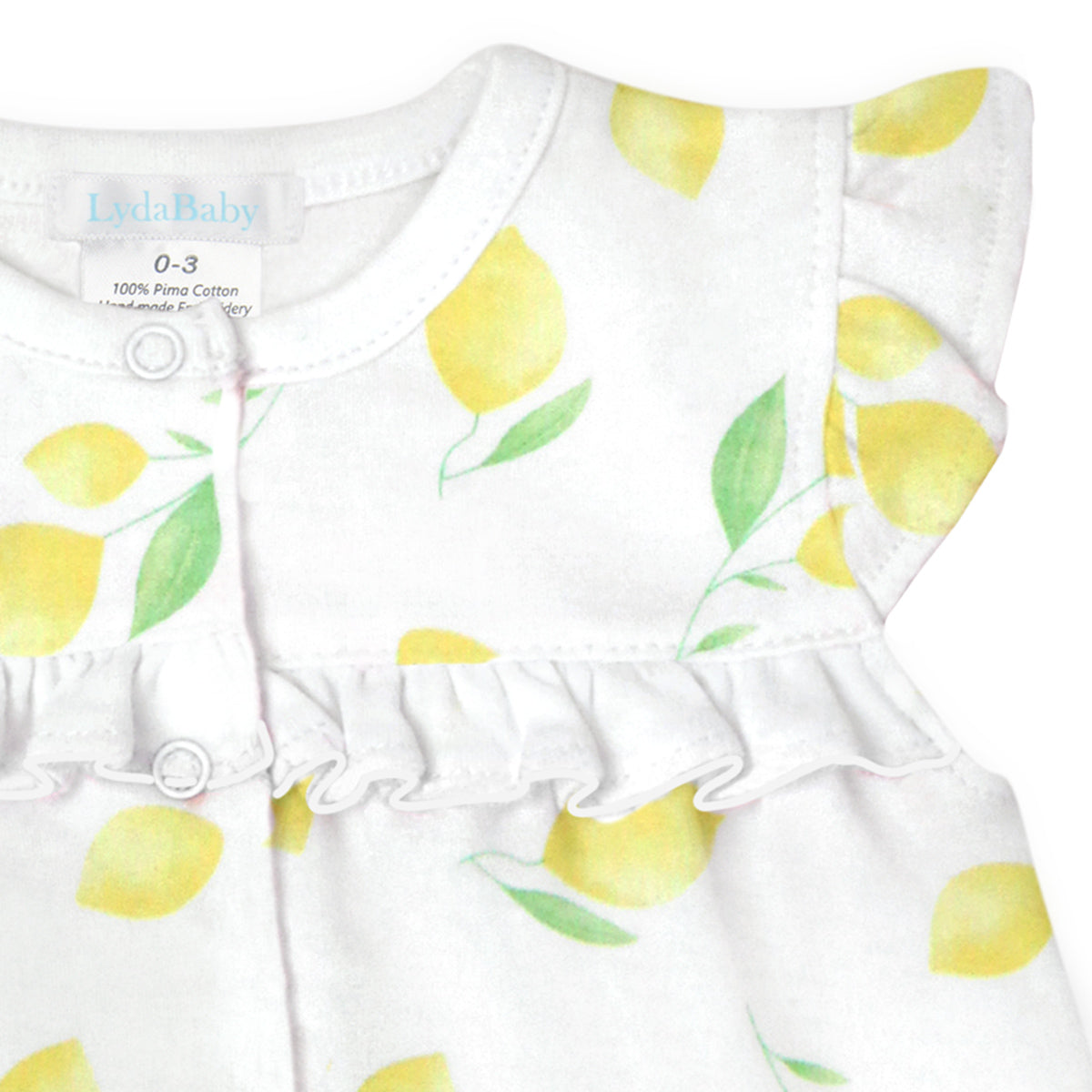 Watercolor Lemons Romper | Baby Girl