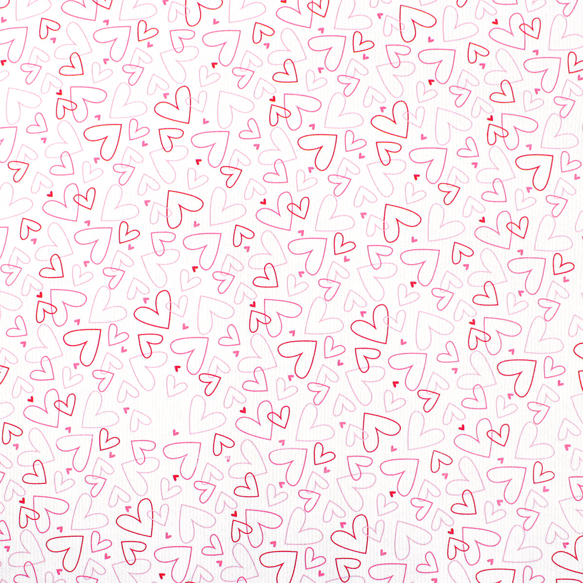 Doodle Hearts Printed footie | Baby Girl