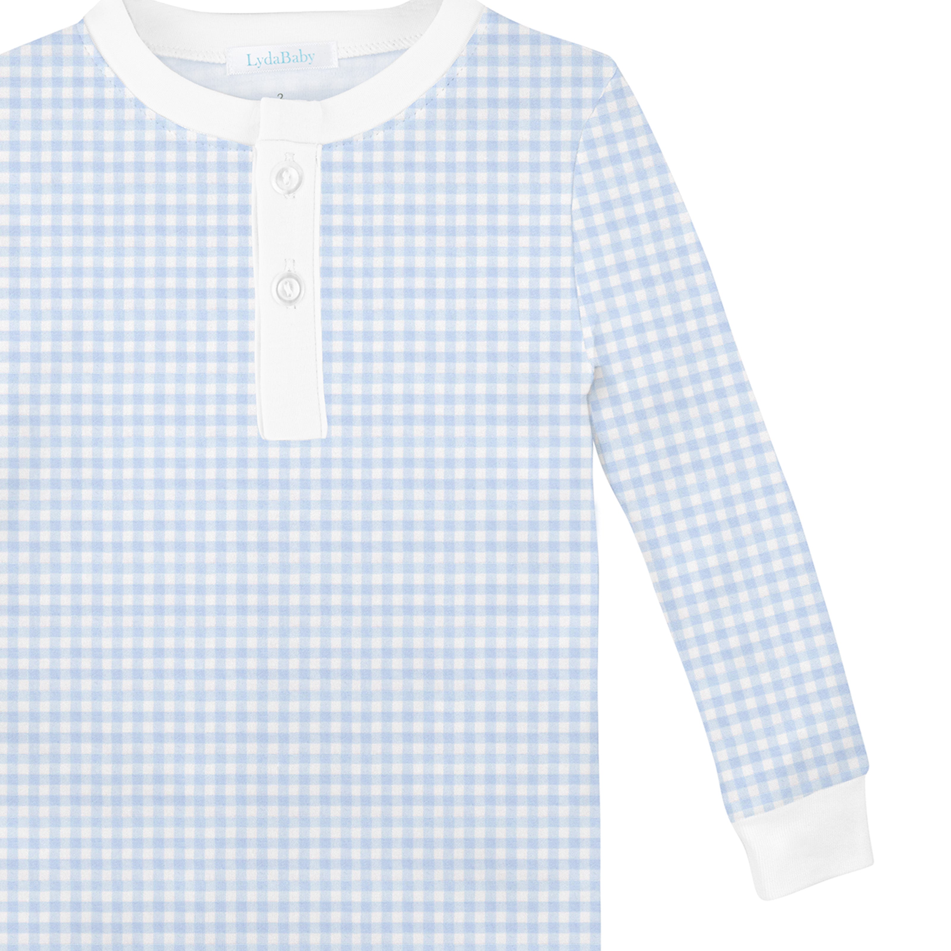 Ligth Blue Gingham Printed Pajama | Boy