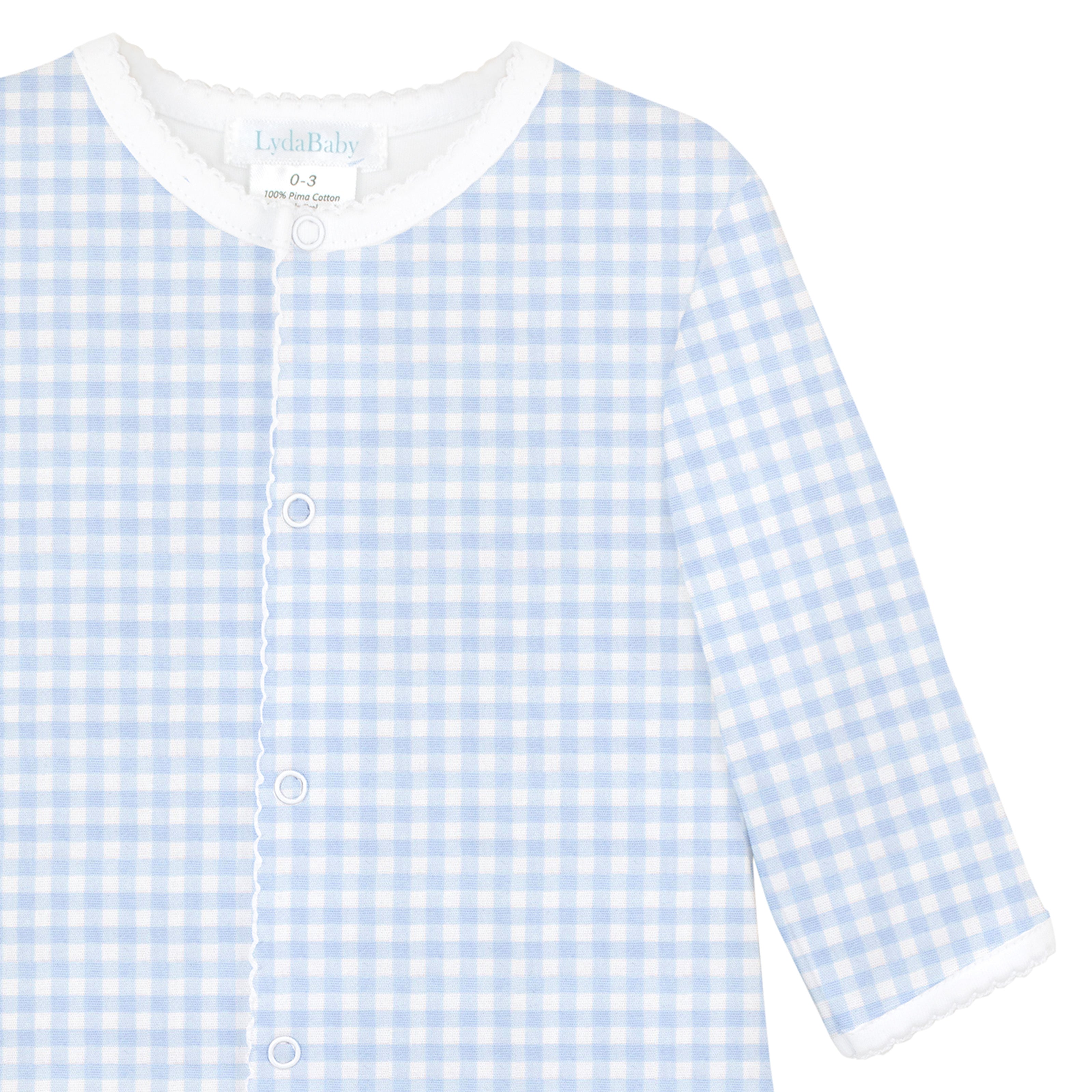 Light Blue Gingham Printed Converter | Baby Boy