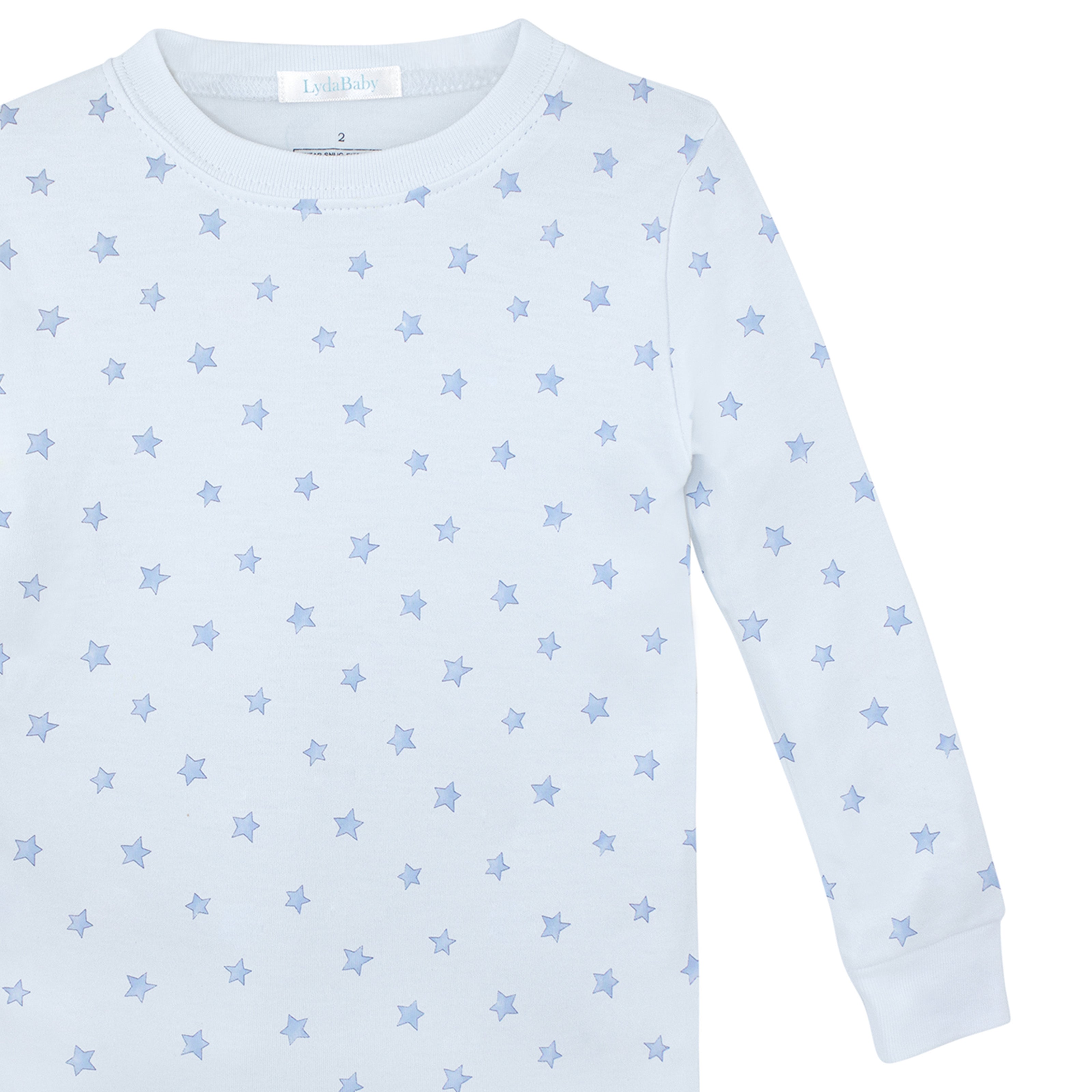 Festive Stars Light Blue Printed Pajama | Baby Boy
