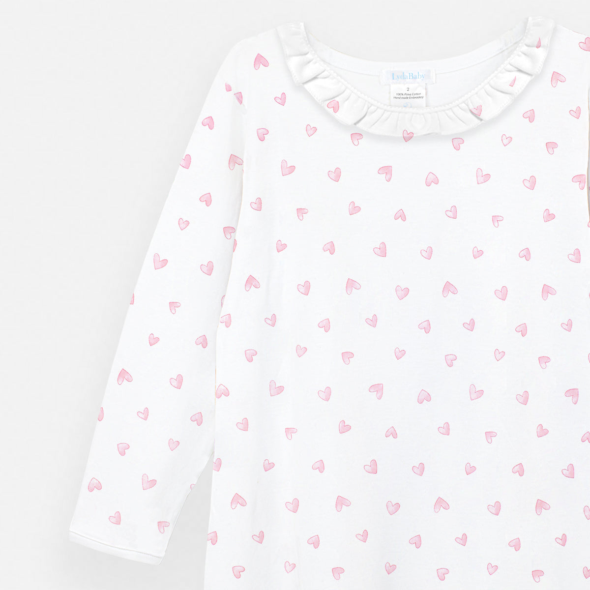 Festive Hearts Printed Dress | Baby Girl