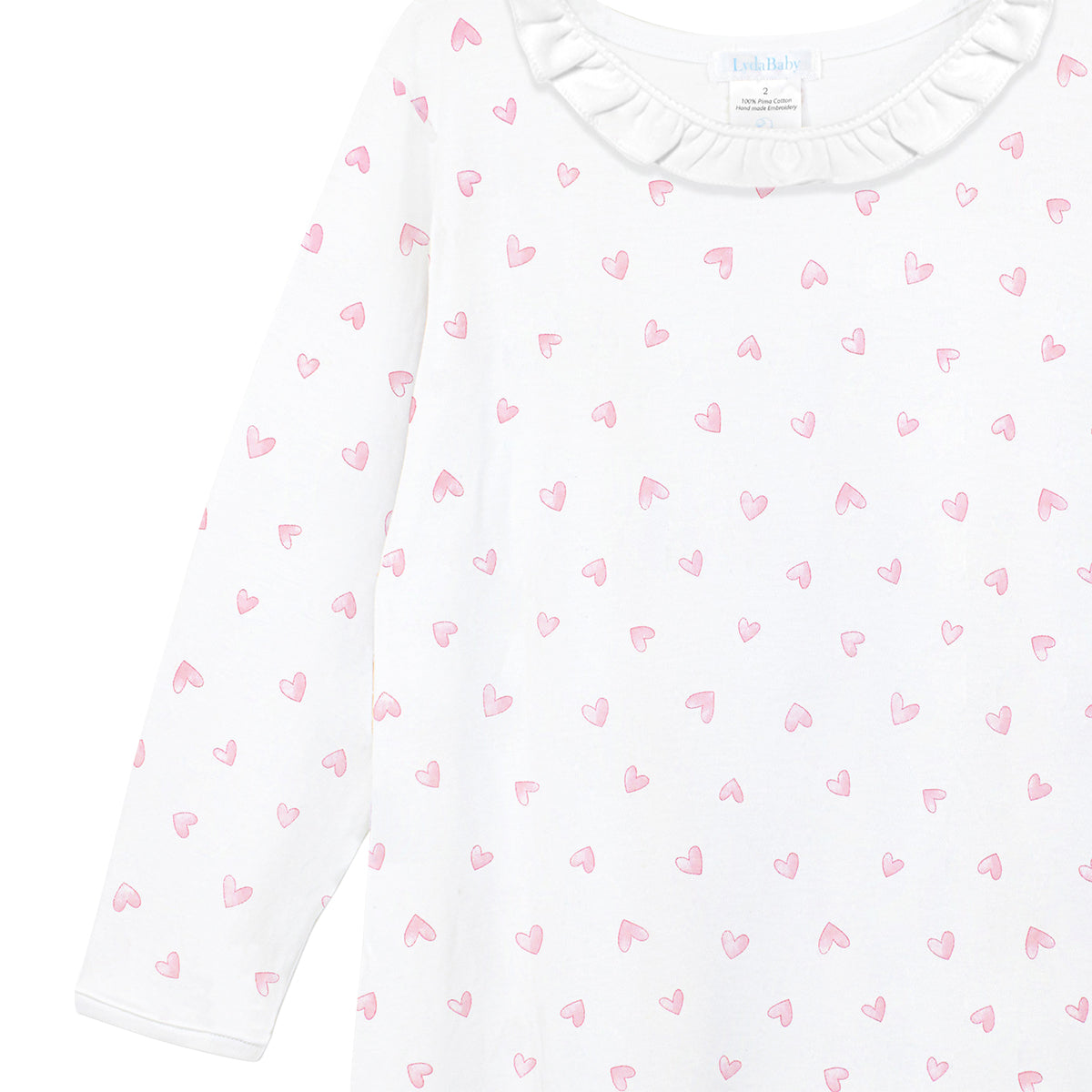 Festive Hearts Printed Dress | Baby Girl