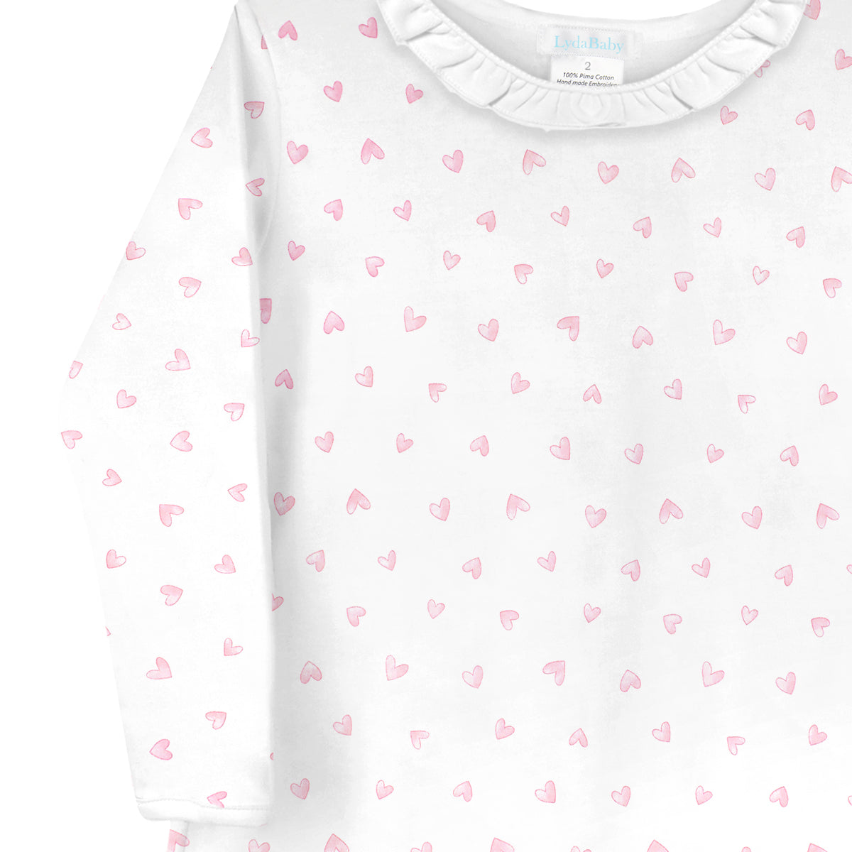 Festive Hearts Printed Dress | Baby Girl