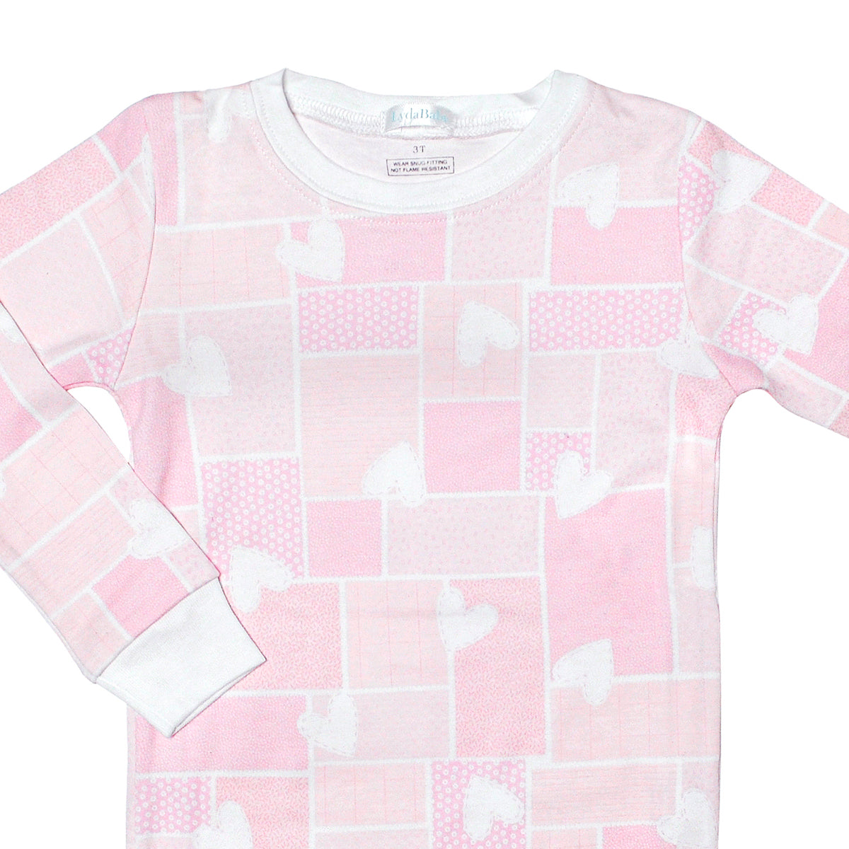 Hearts Patch Printed Pajama | Girl
