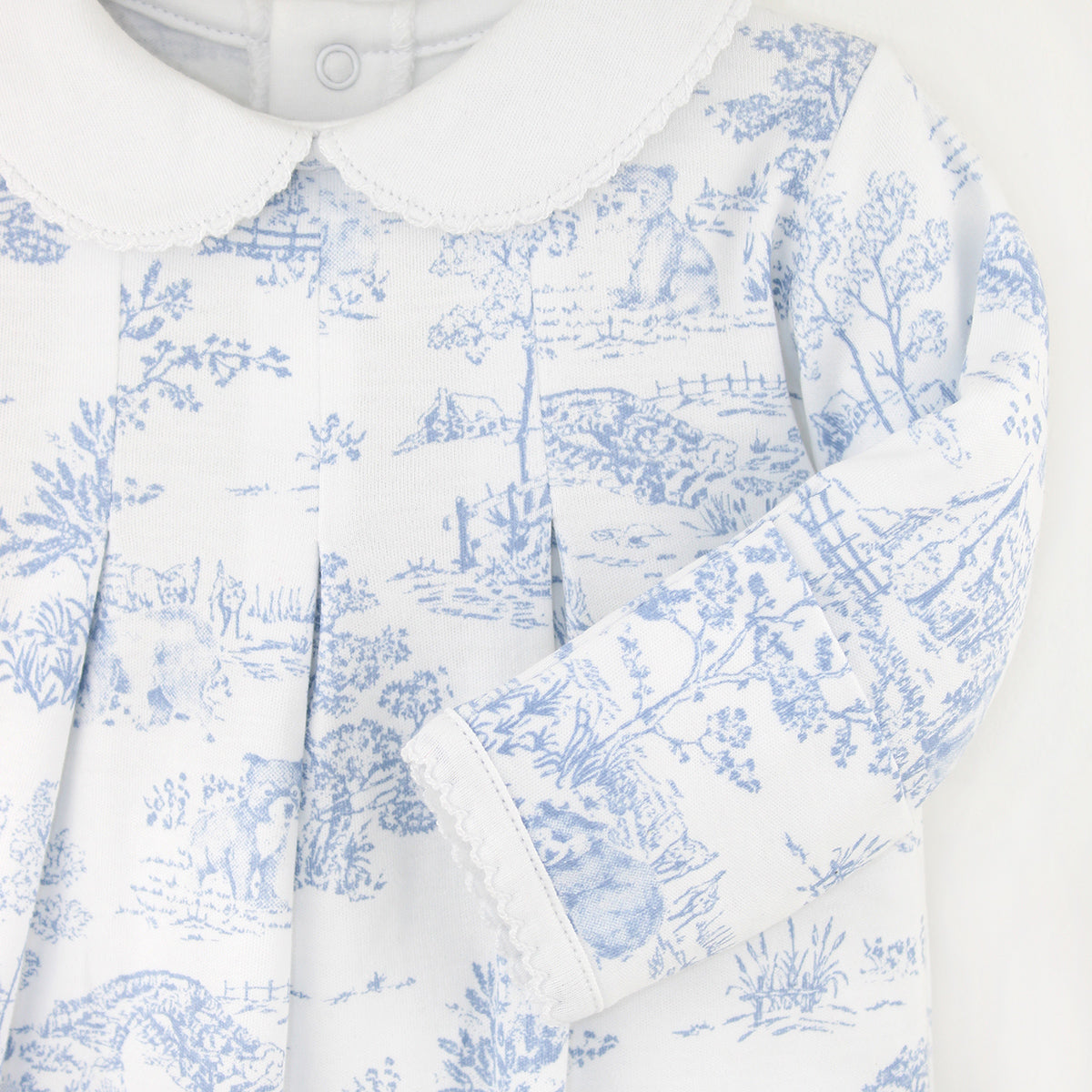 Toile de Jouy Printed footie | Baby Boy